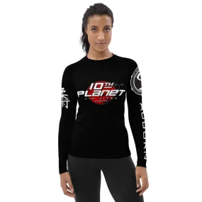 10th Planet Auburn Black/Moon Women's Rash Guard