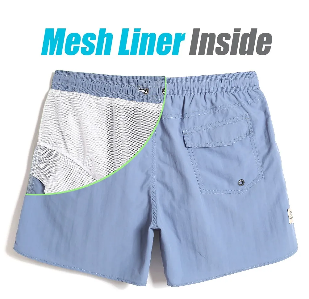4.5 Inch Solid Nylon Swim Trunks Slim Fit