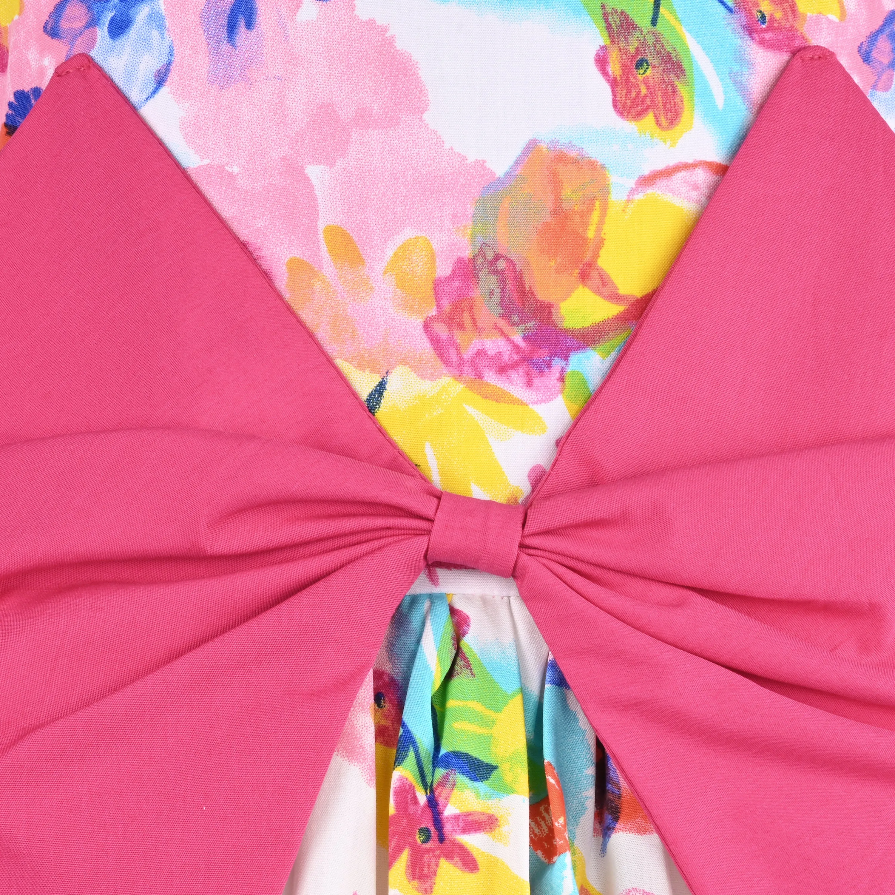 Baby Girls Vibrant Floral Design/Sleeveless Comfort