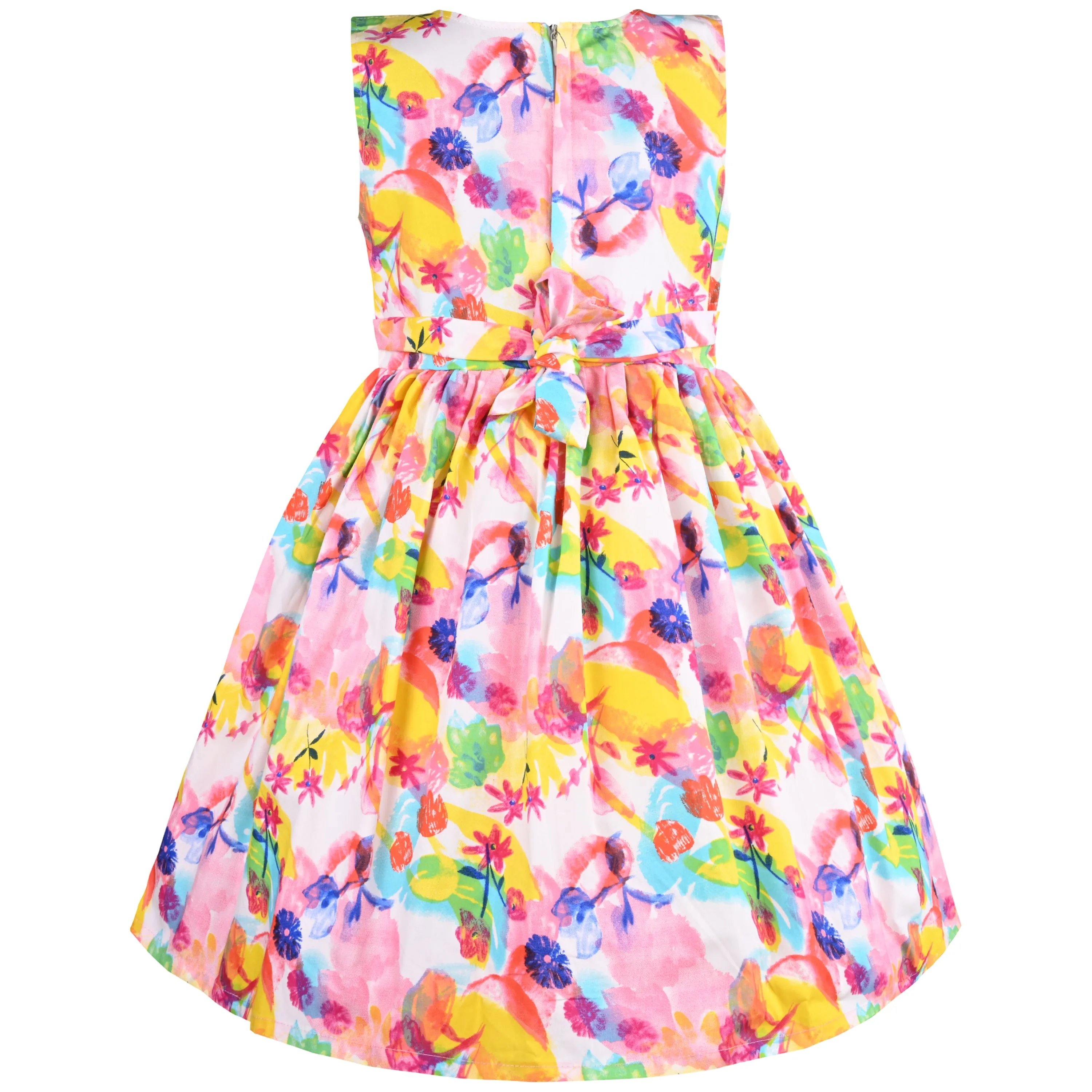 Baby Girls Vibrant Floral Design/Sleeveless Comfort