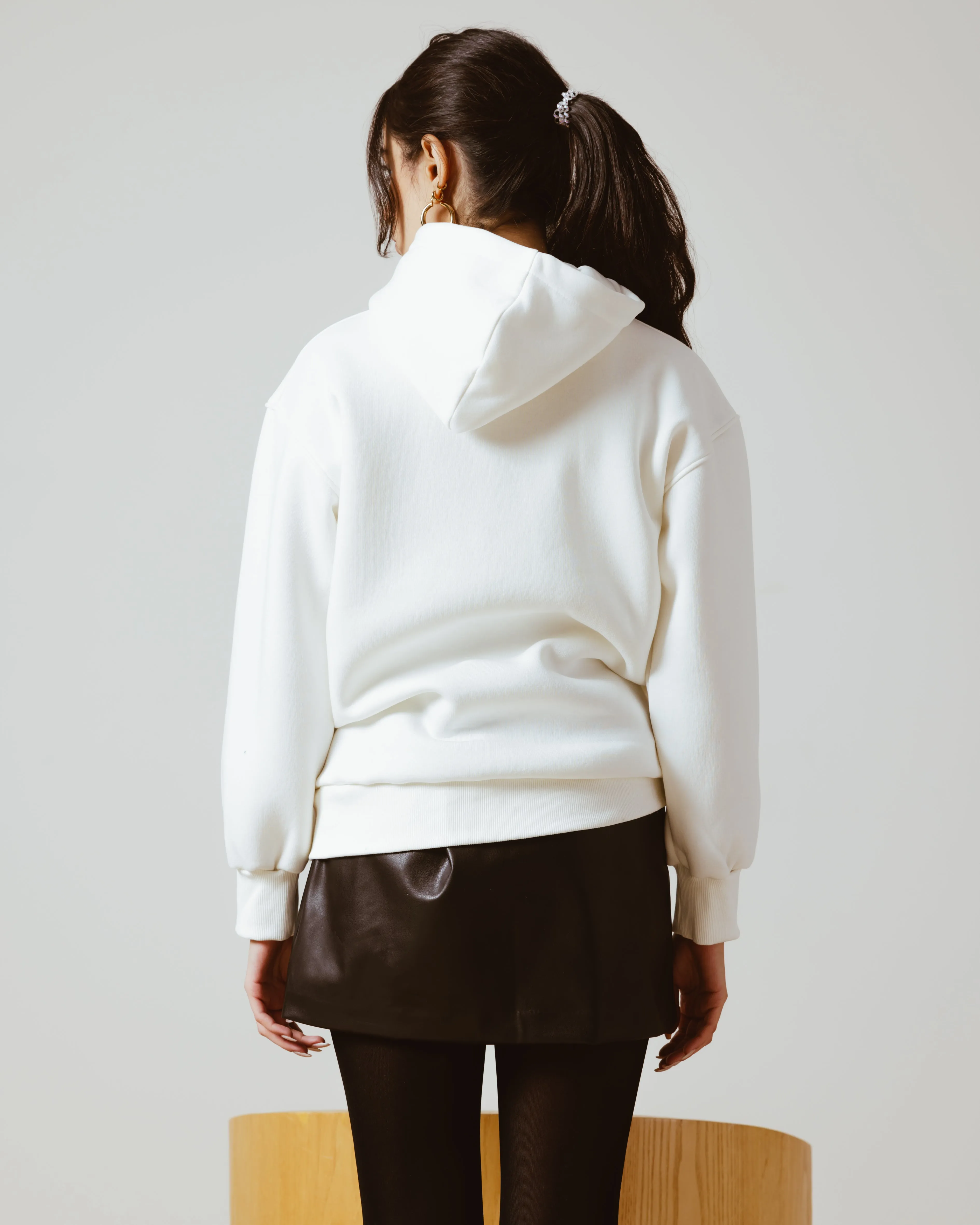 BASIC OVERSIZED HOODIE WHITE