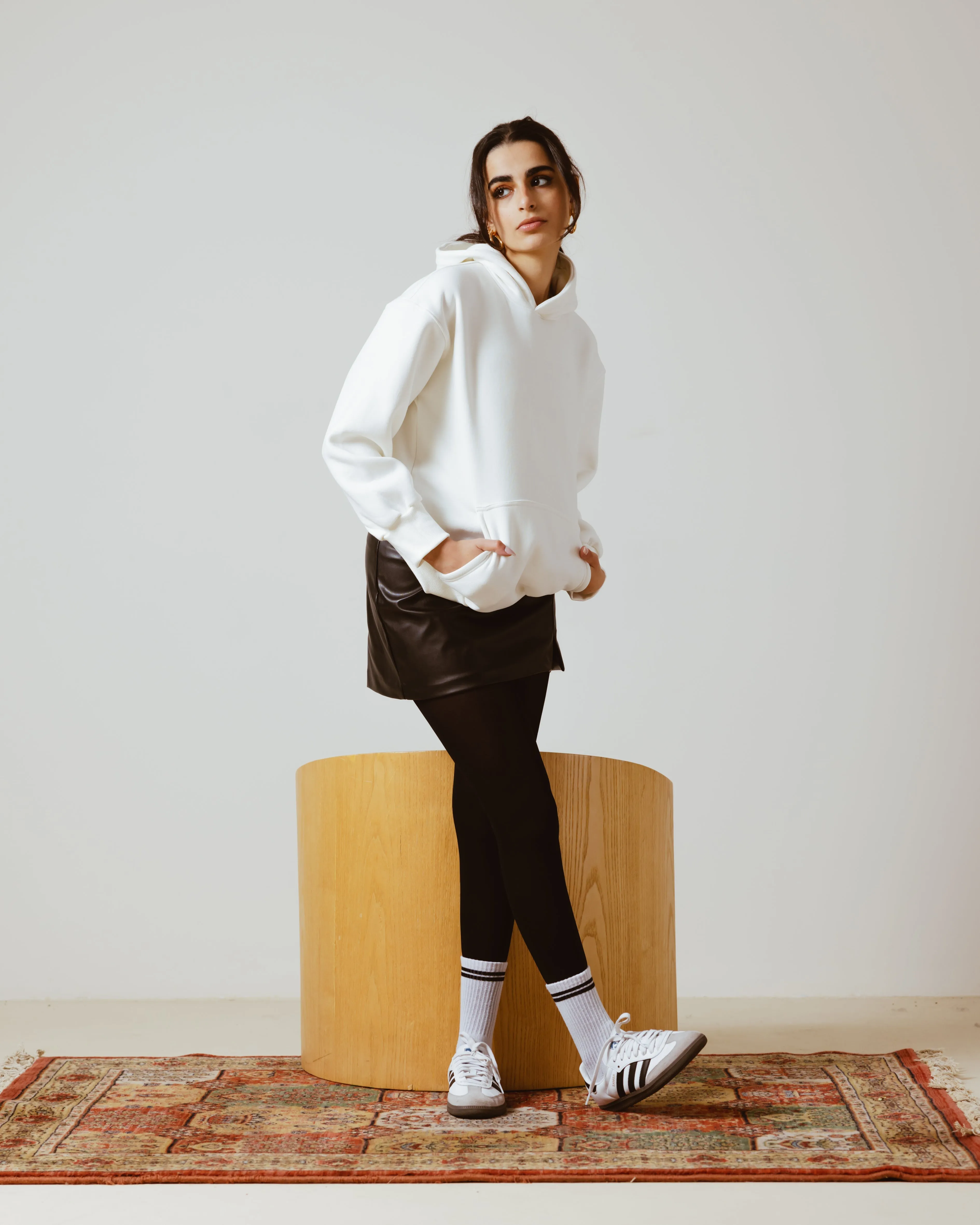 BASIC OVERSIZED HOODIE WHITE
