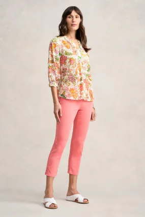 Bengajean® 3/4 Button Detail - Bright Coral