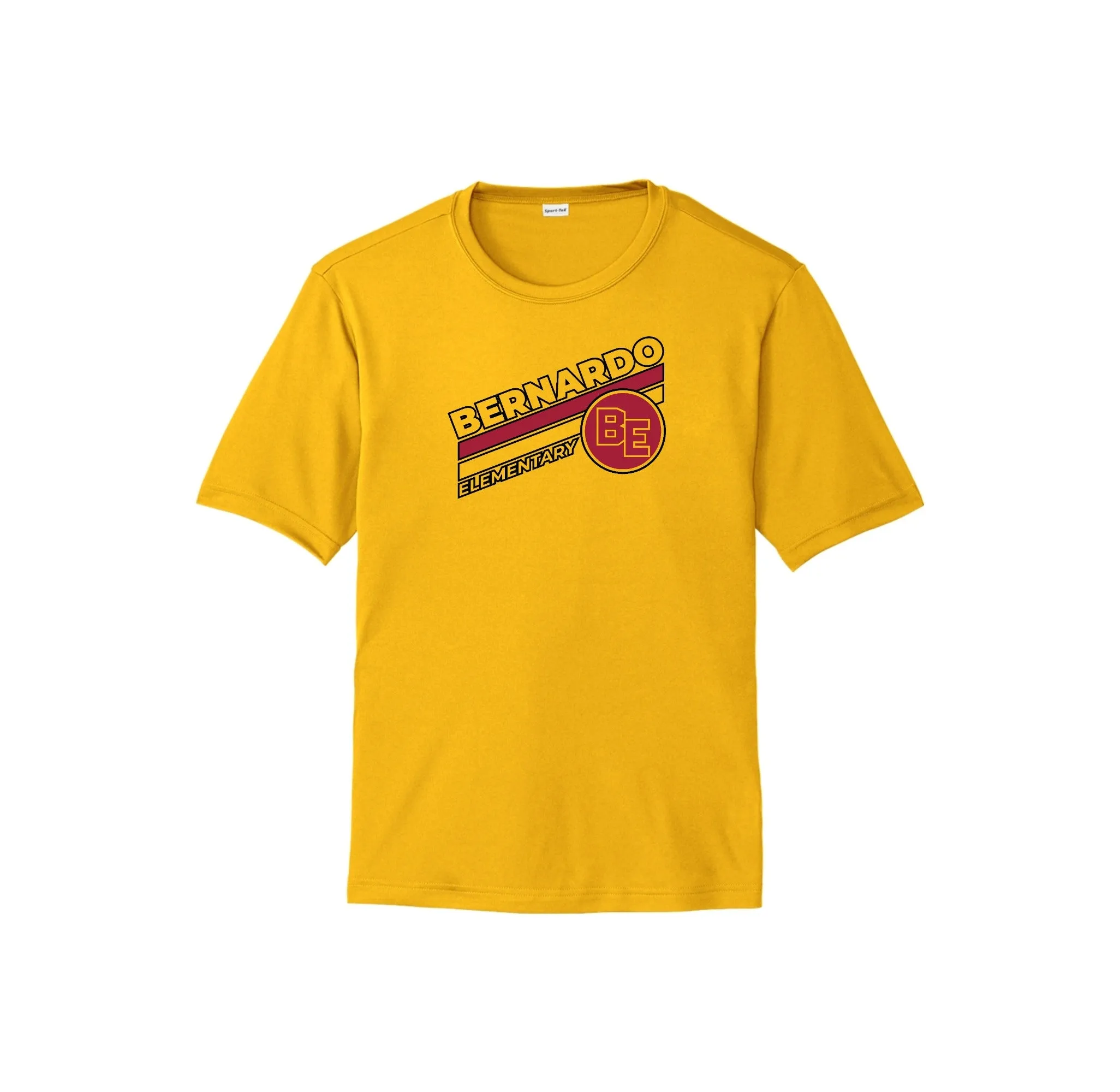Bernardo Elementary-Adult Unisex Dri-Fit Shirt Stripe Logo