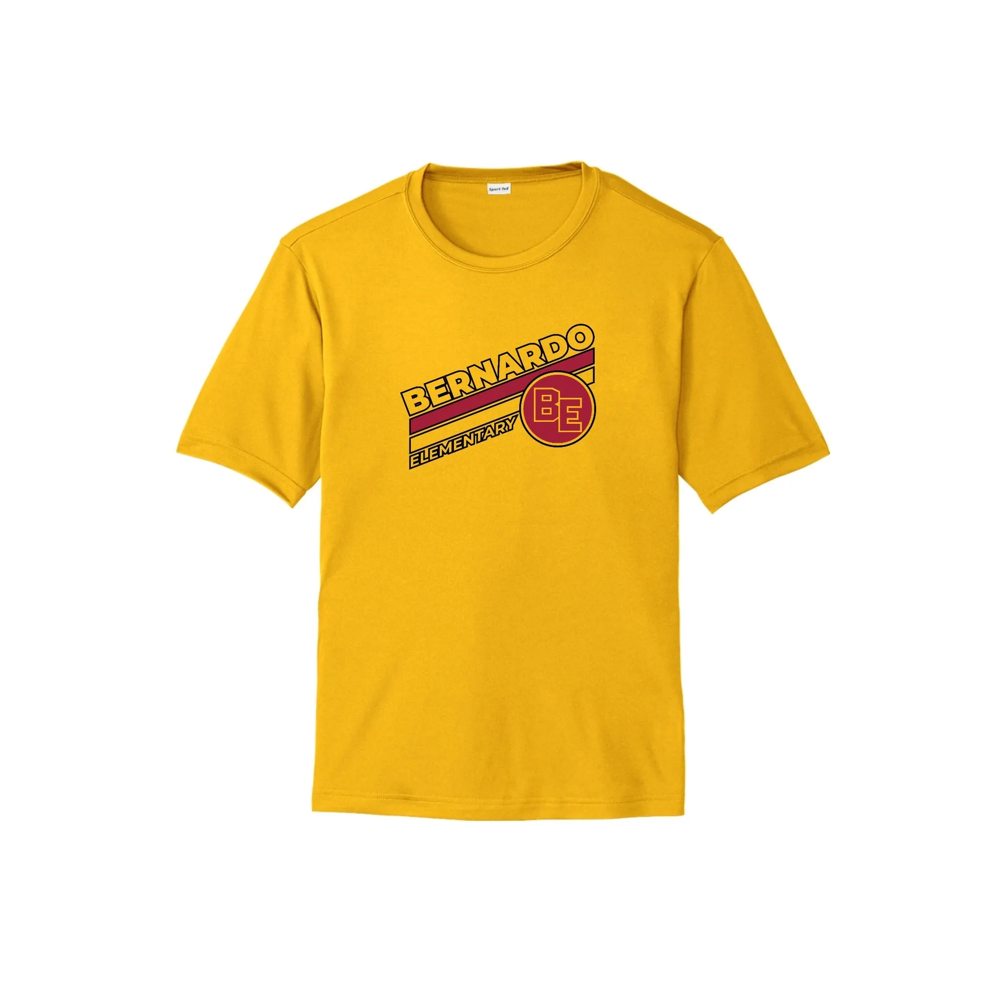 Bernardo Elementary-Adult Unisex Dri-Fit Shirt Stripe Logo