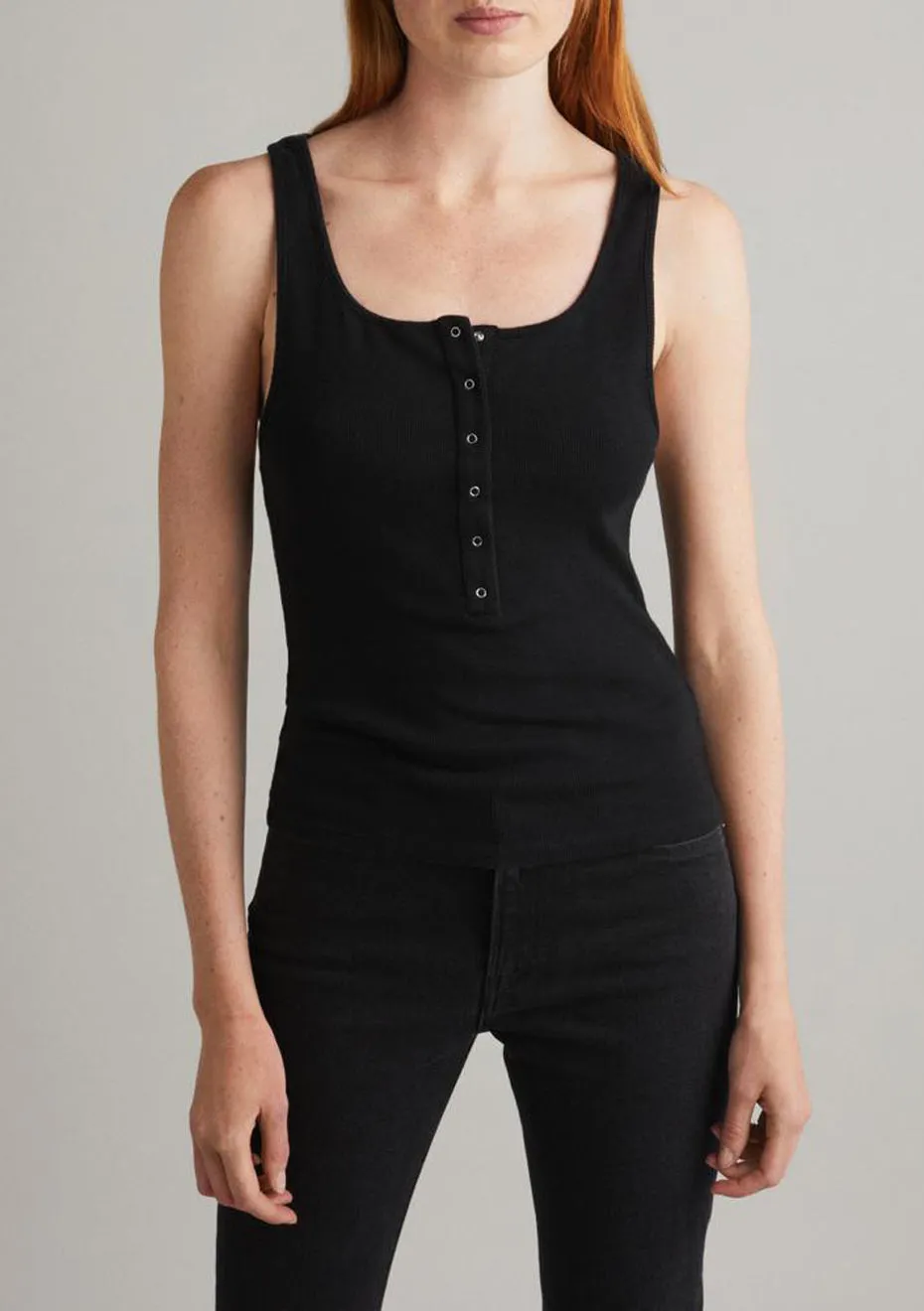 Black Kate Ribbed Top
