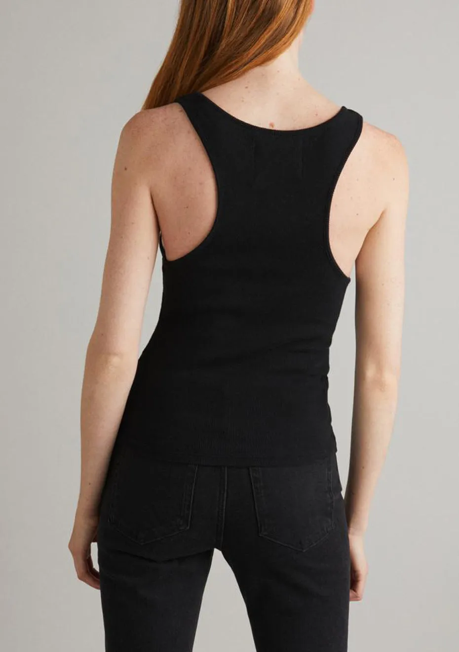 Black Kate Ribbed Top