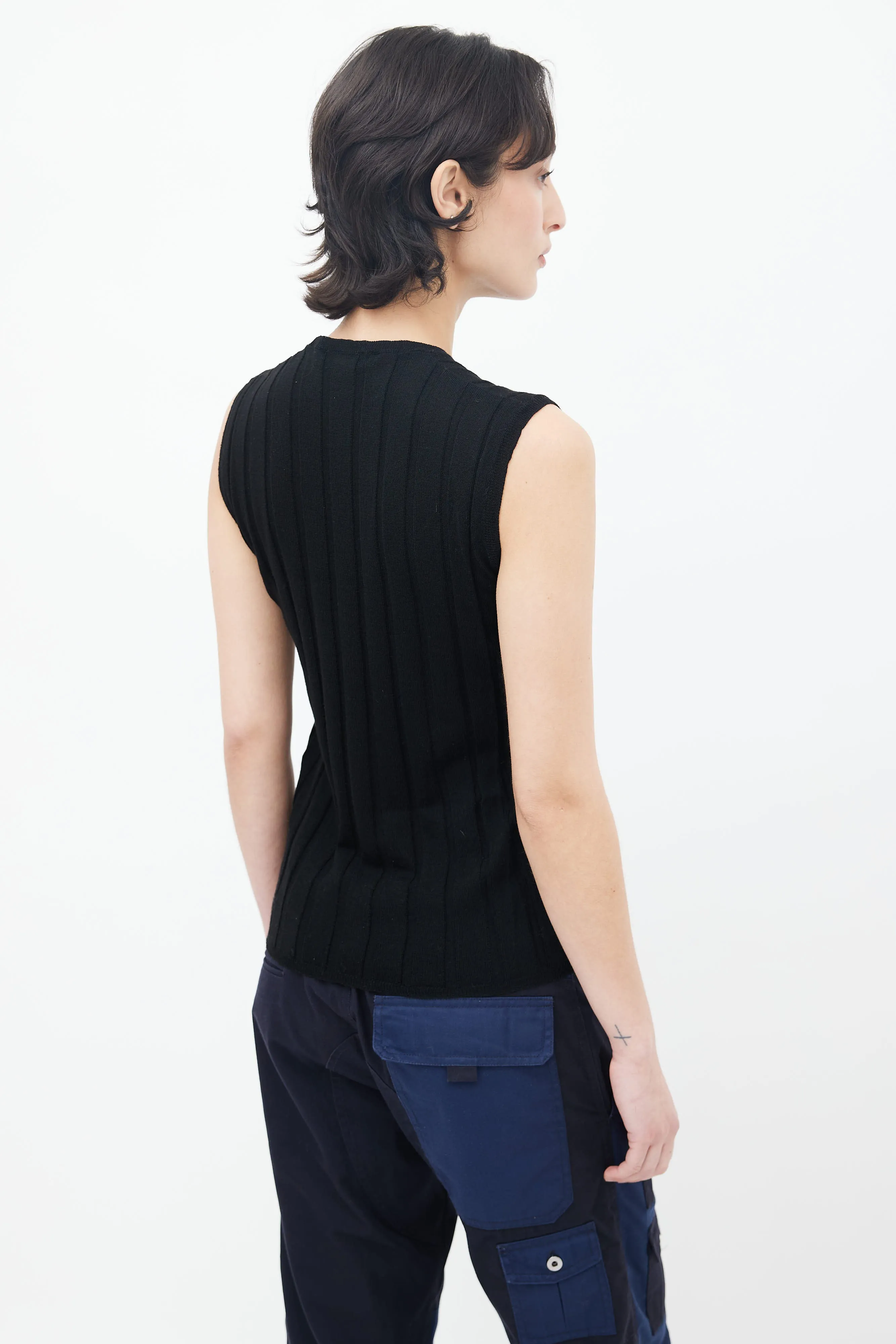 Black Rib Knit Tank