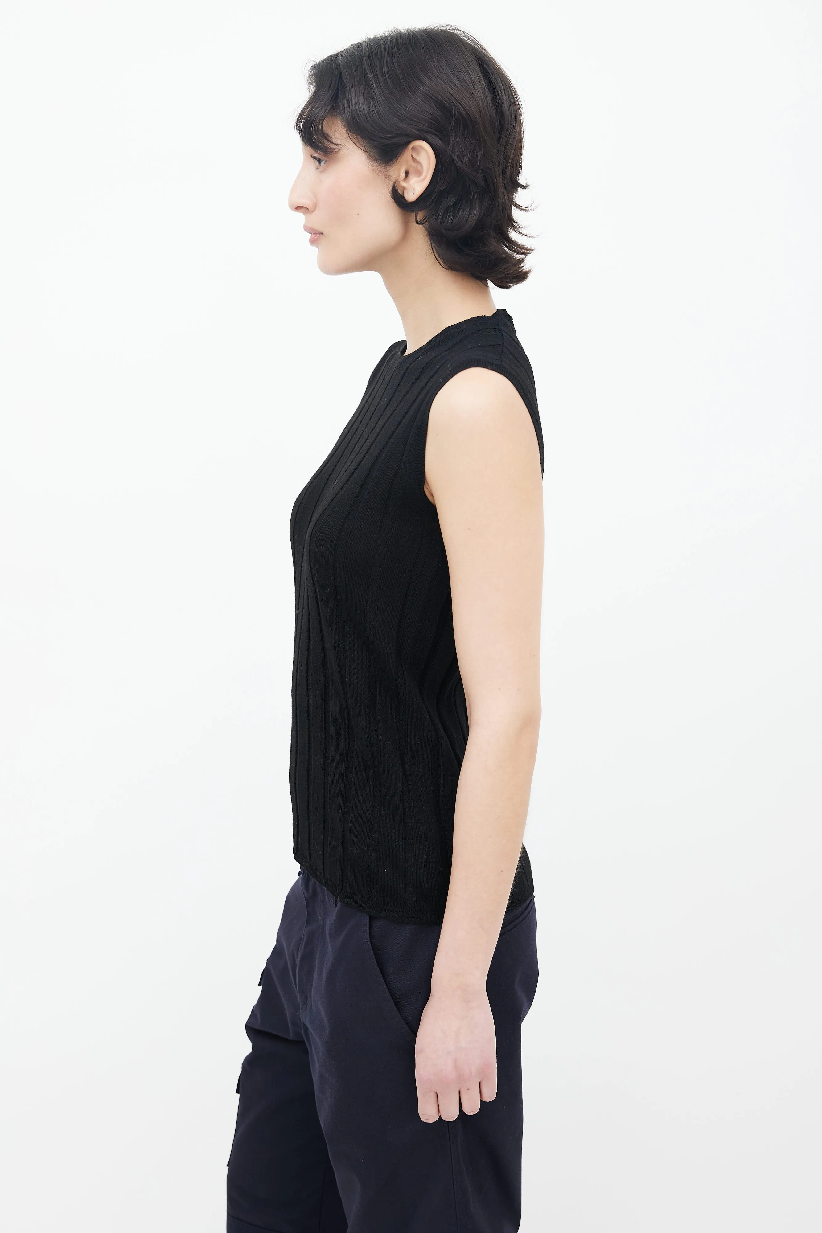 Black Rib Knit Tank