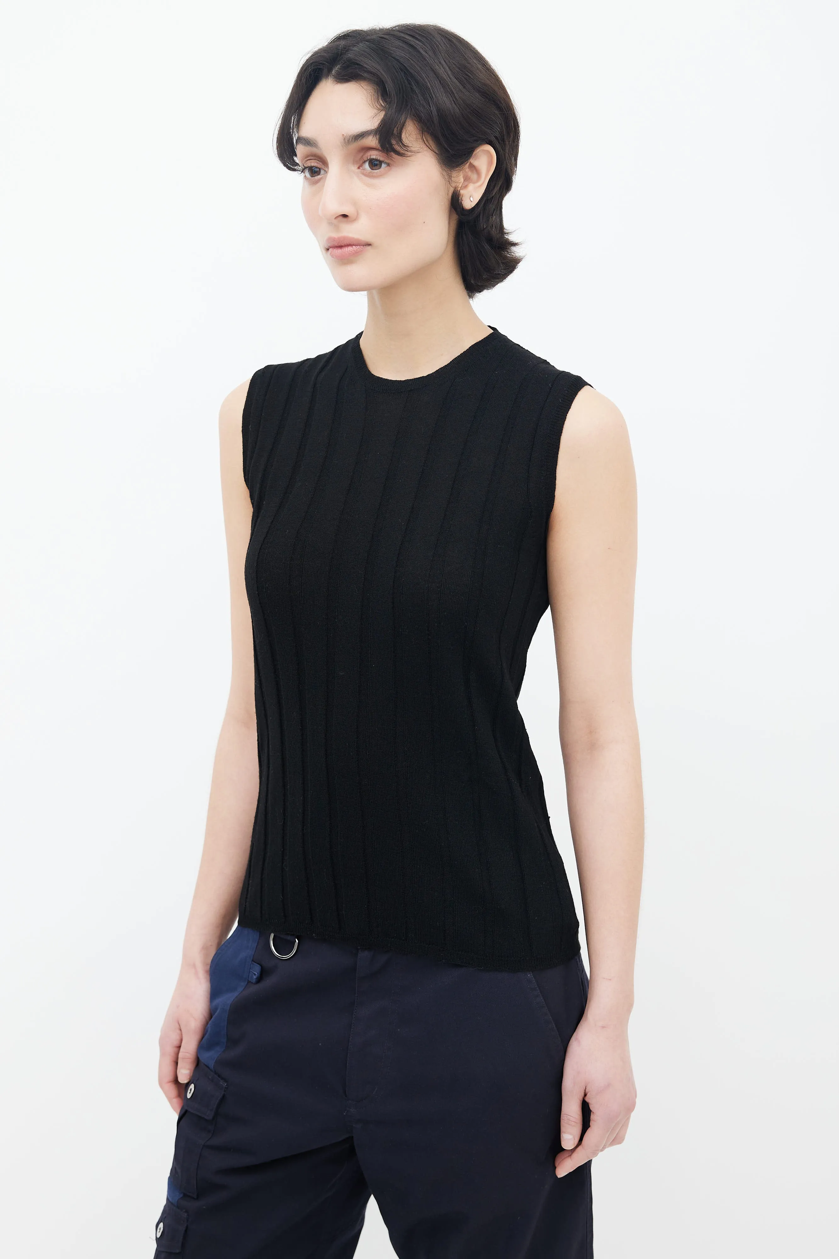 Black Rib Knit Tank