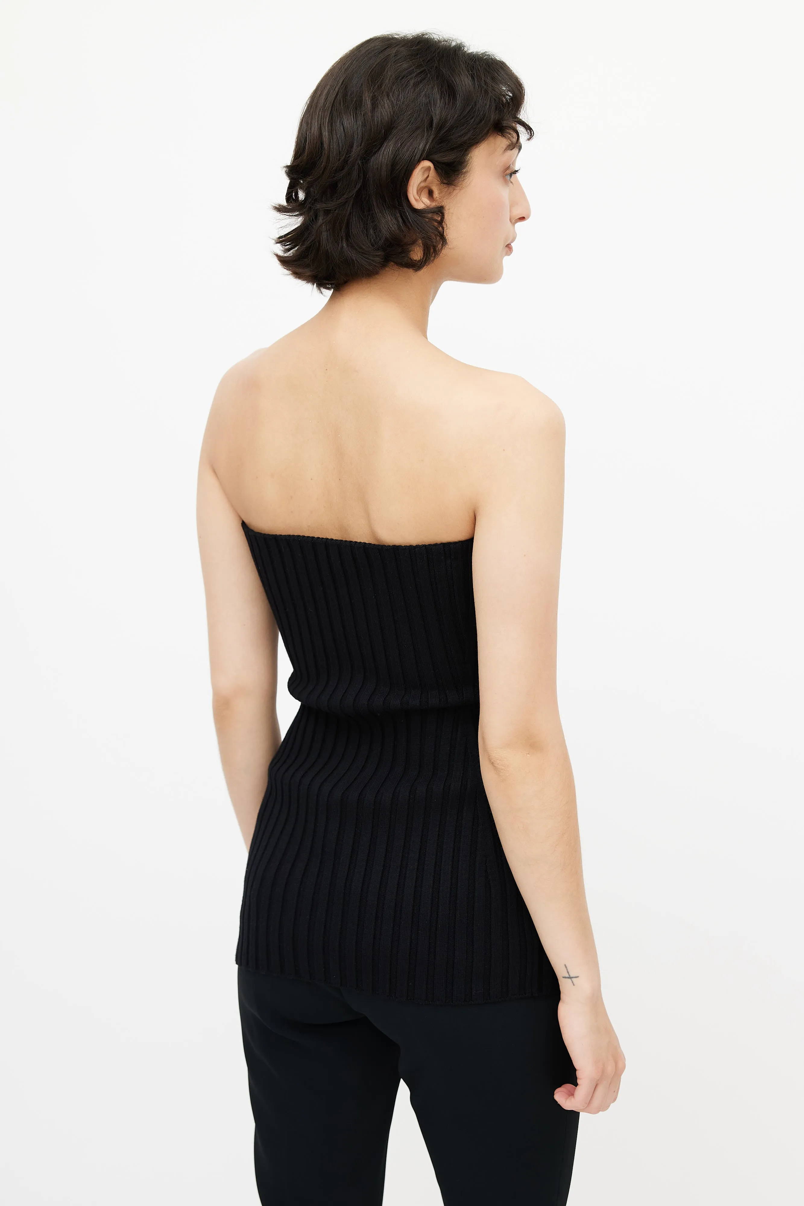 Black Ribbed Tube Top