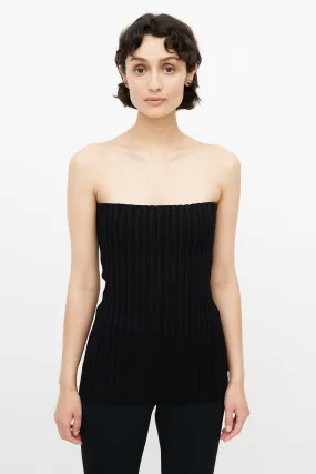 Black Ribbed Tube Top