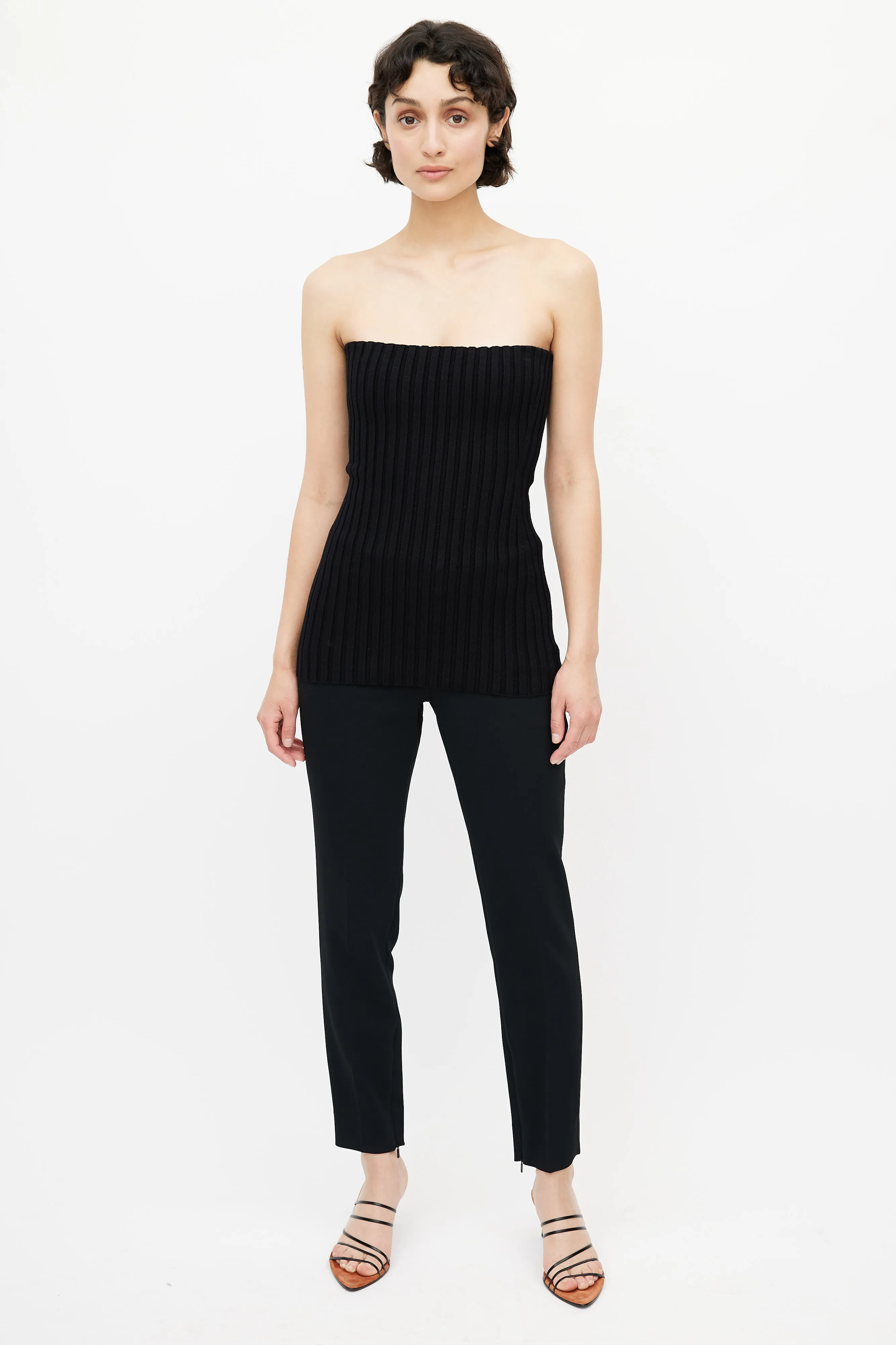 Black Ribbed Tube Top