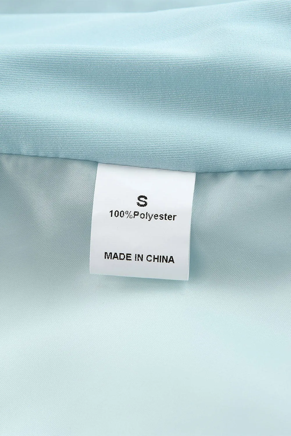 Blue Zip-Up Side Pockets Puffer Jacket Vest