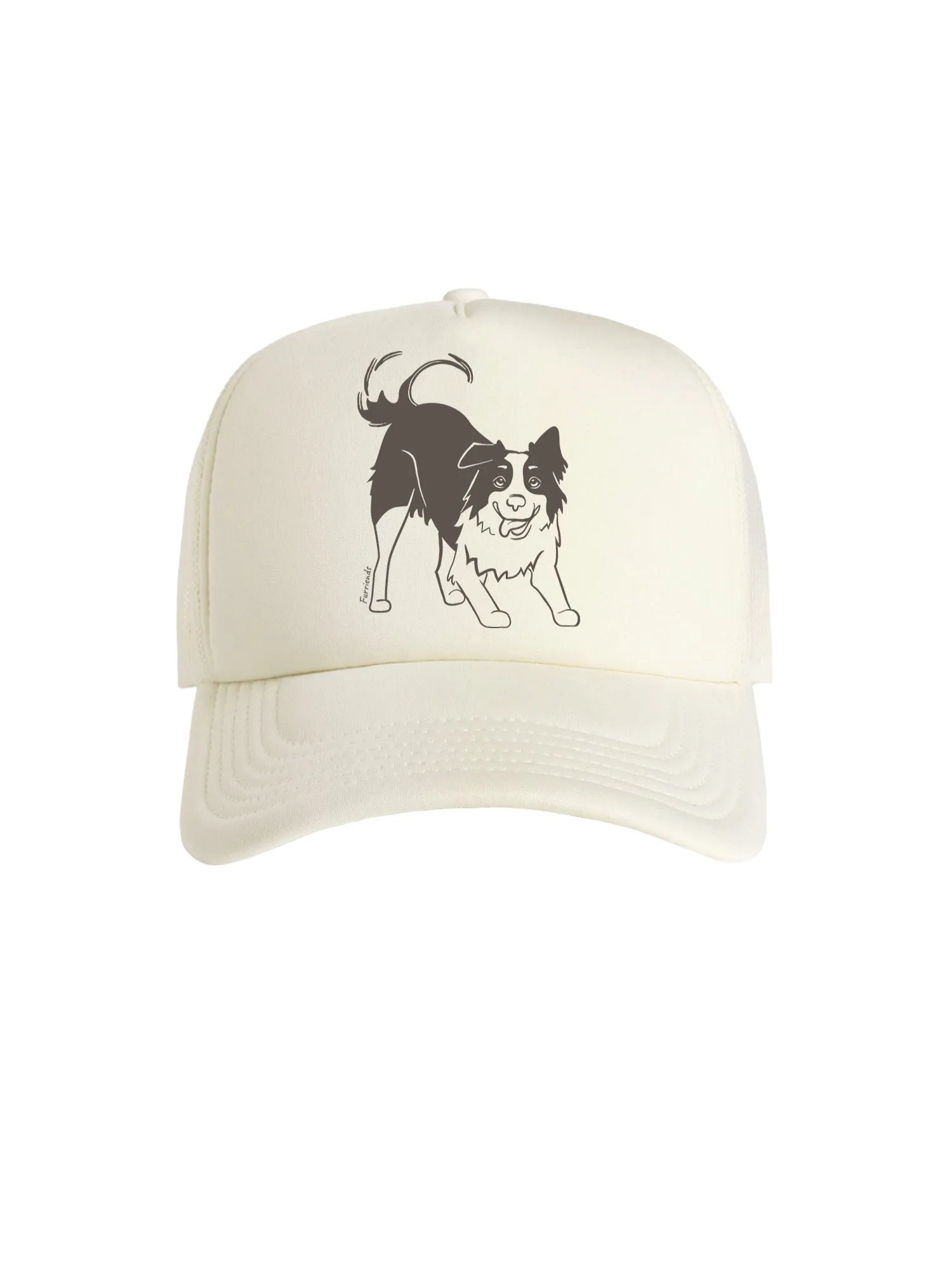Border Collie Foam Trucker Cap