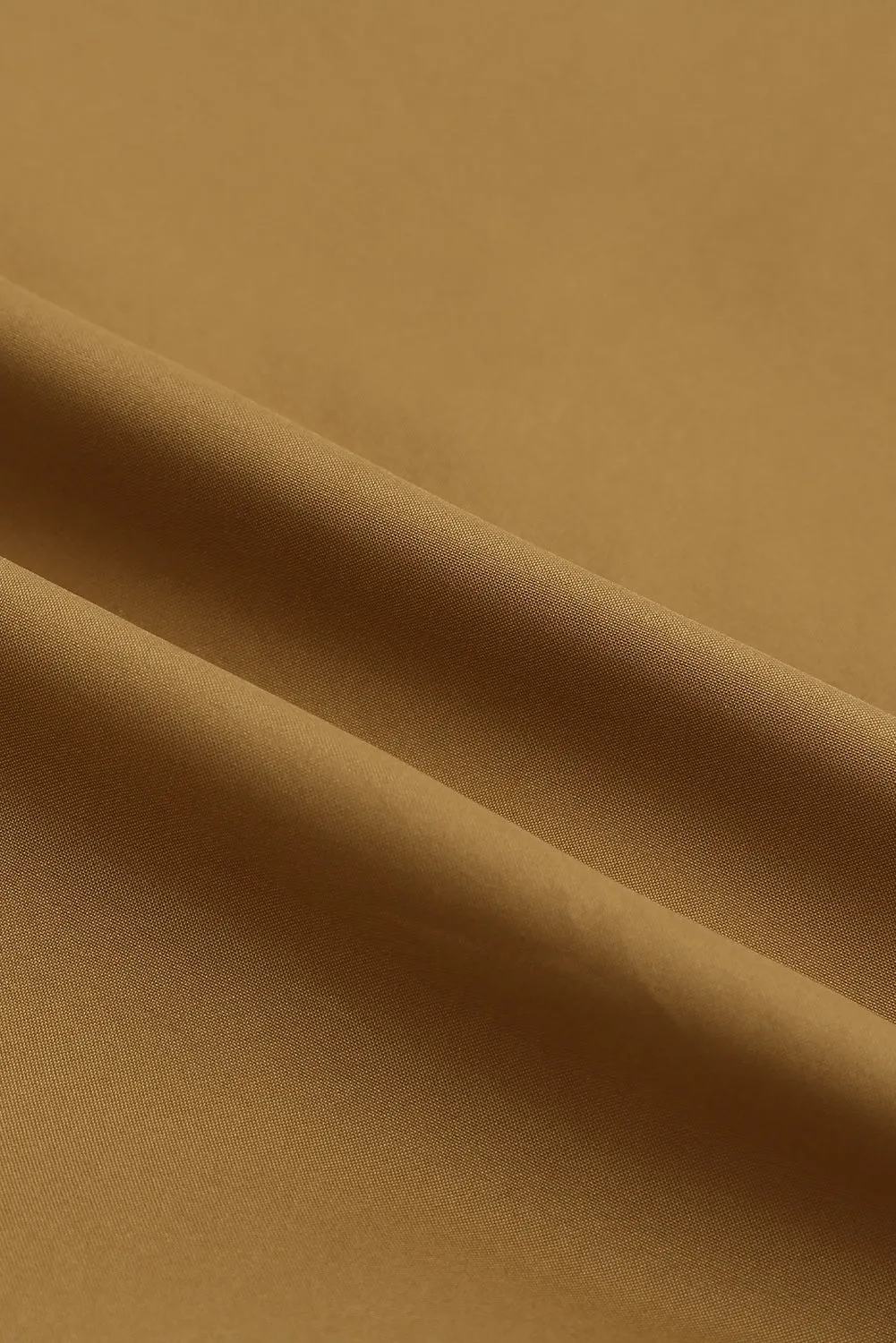 Brown Flap Pockets Button Front Jacket