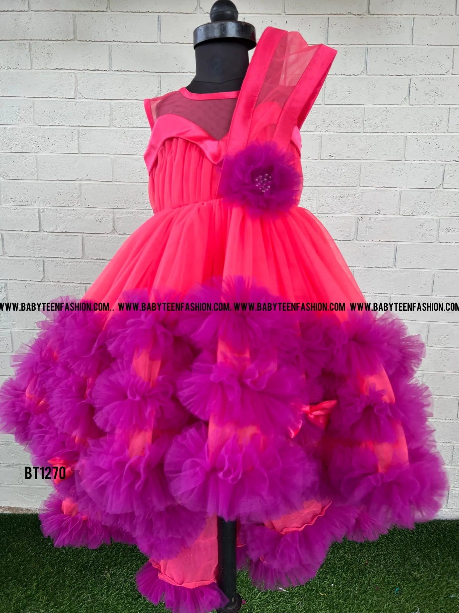 BT1270 Radiant Orchid Blossom Dress – Dazzle in Vibrance