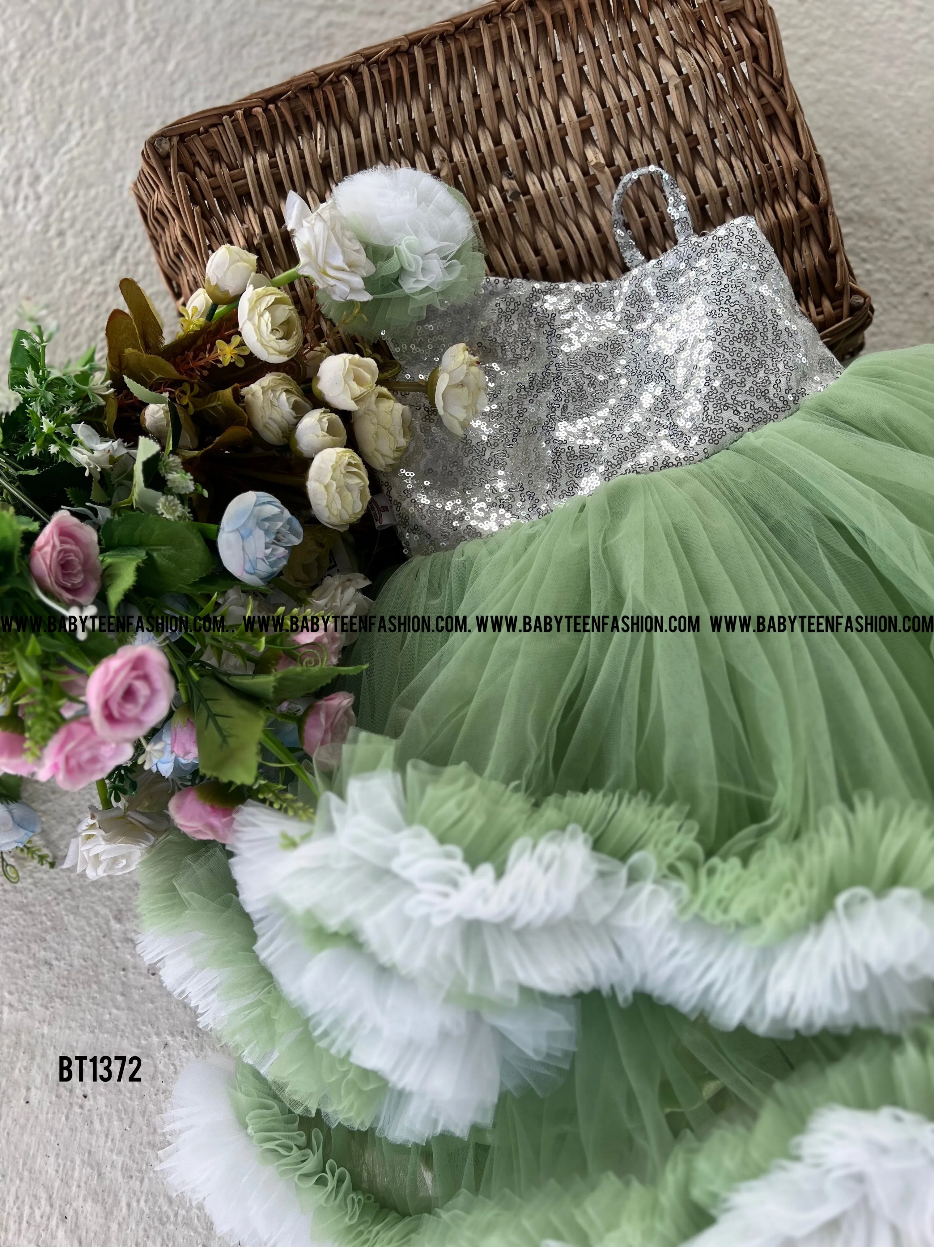 BT1372 Enchanted Garden Party Dress - Flourish in Unison!