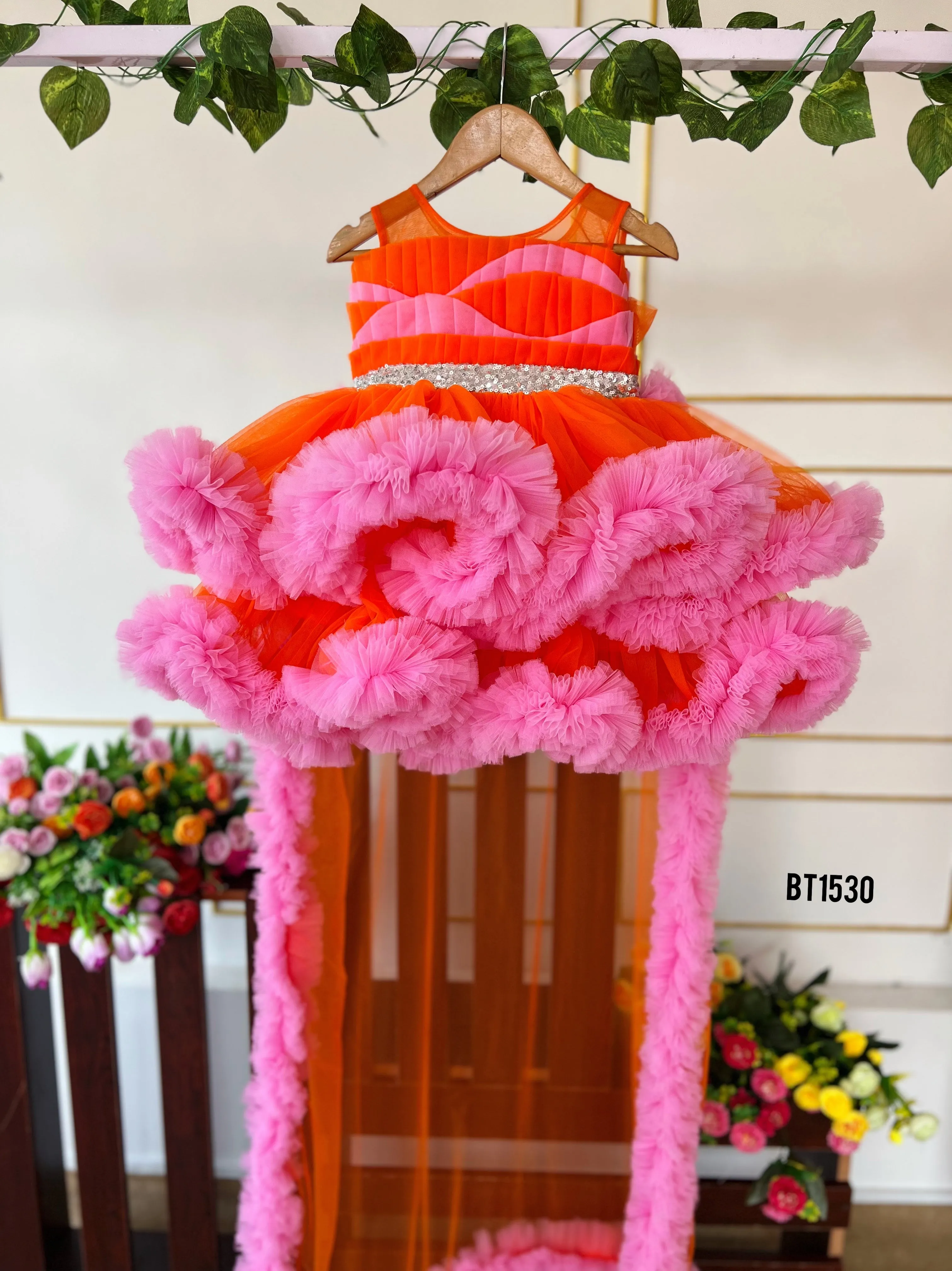 BT1530 Sunset Flora Fiesta Dress - Brighten the Party with Blooms!