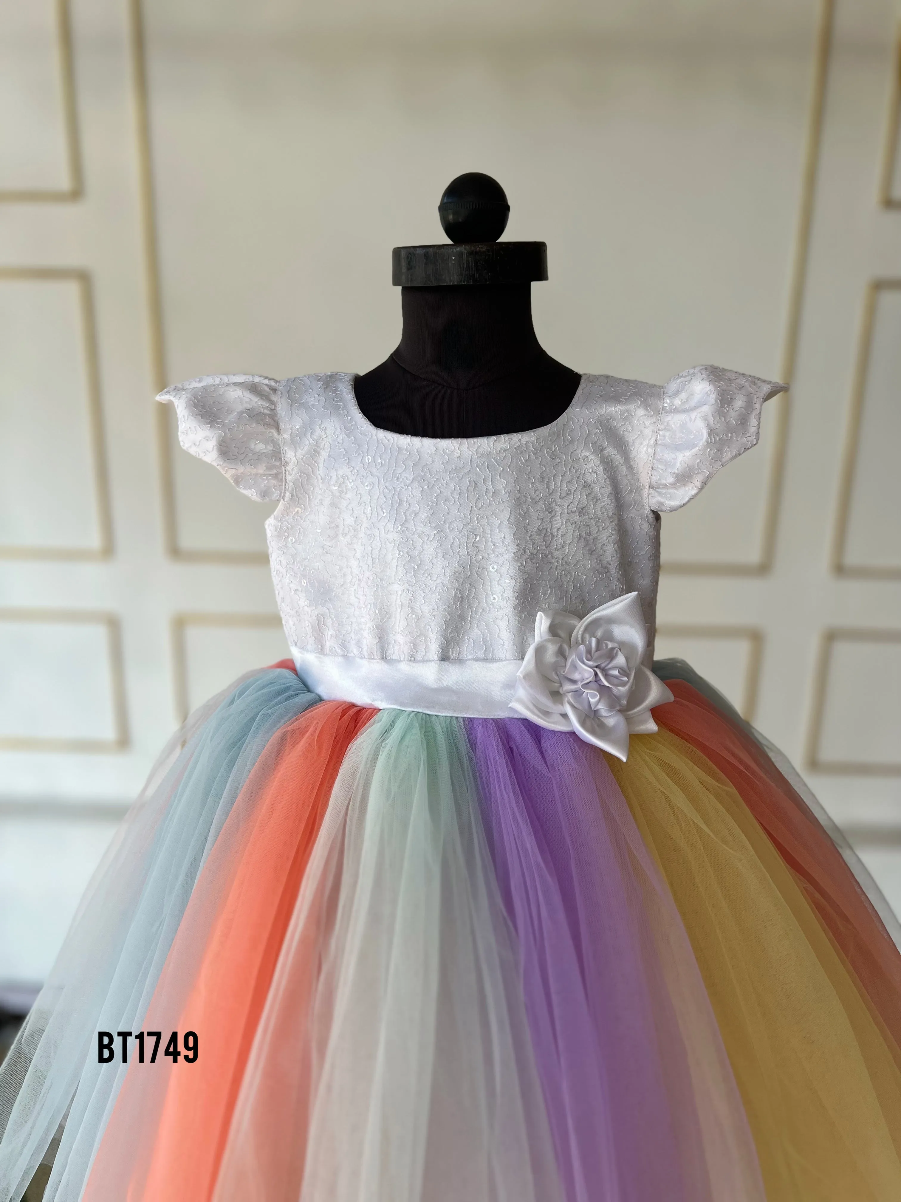 BT1749 Rainbow Whimsy Dress - Your Little One's Dream in Colors