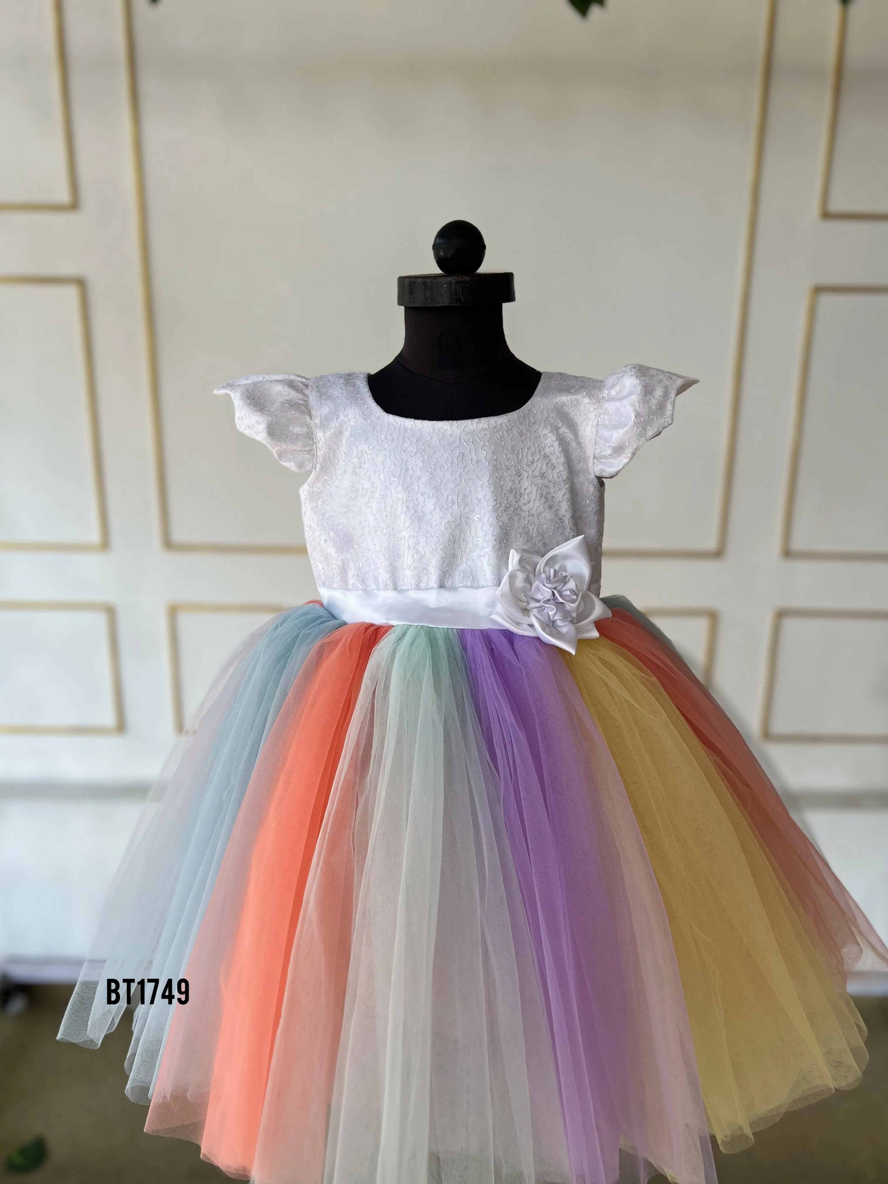 BT1749 Rainbow Whimsy Dress - Your Little One's Dream in Colors
