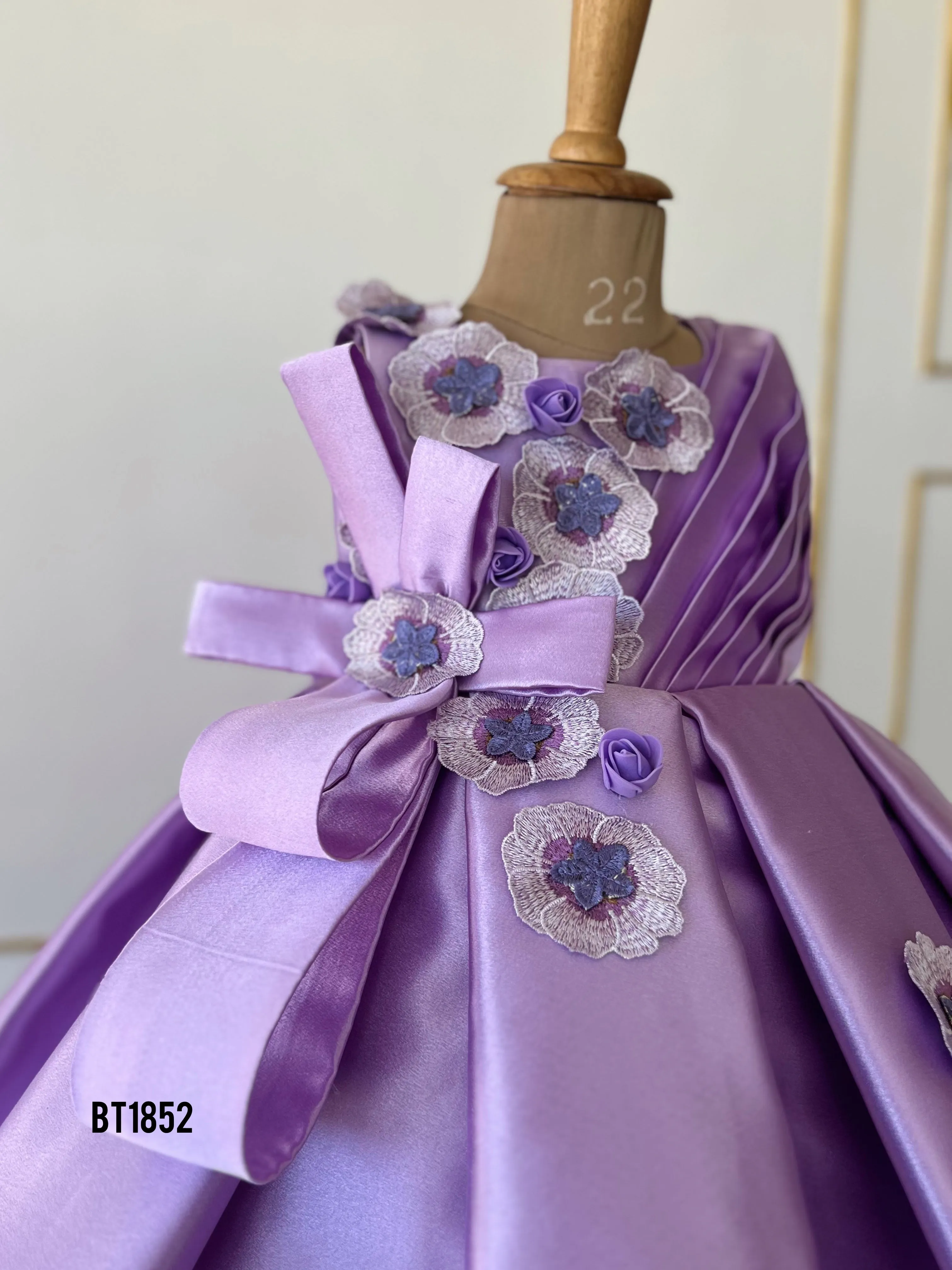 BT1852 Lavender Elegance Gown - Enchanting Whirls of Purple Splendor!