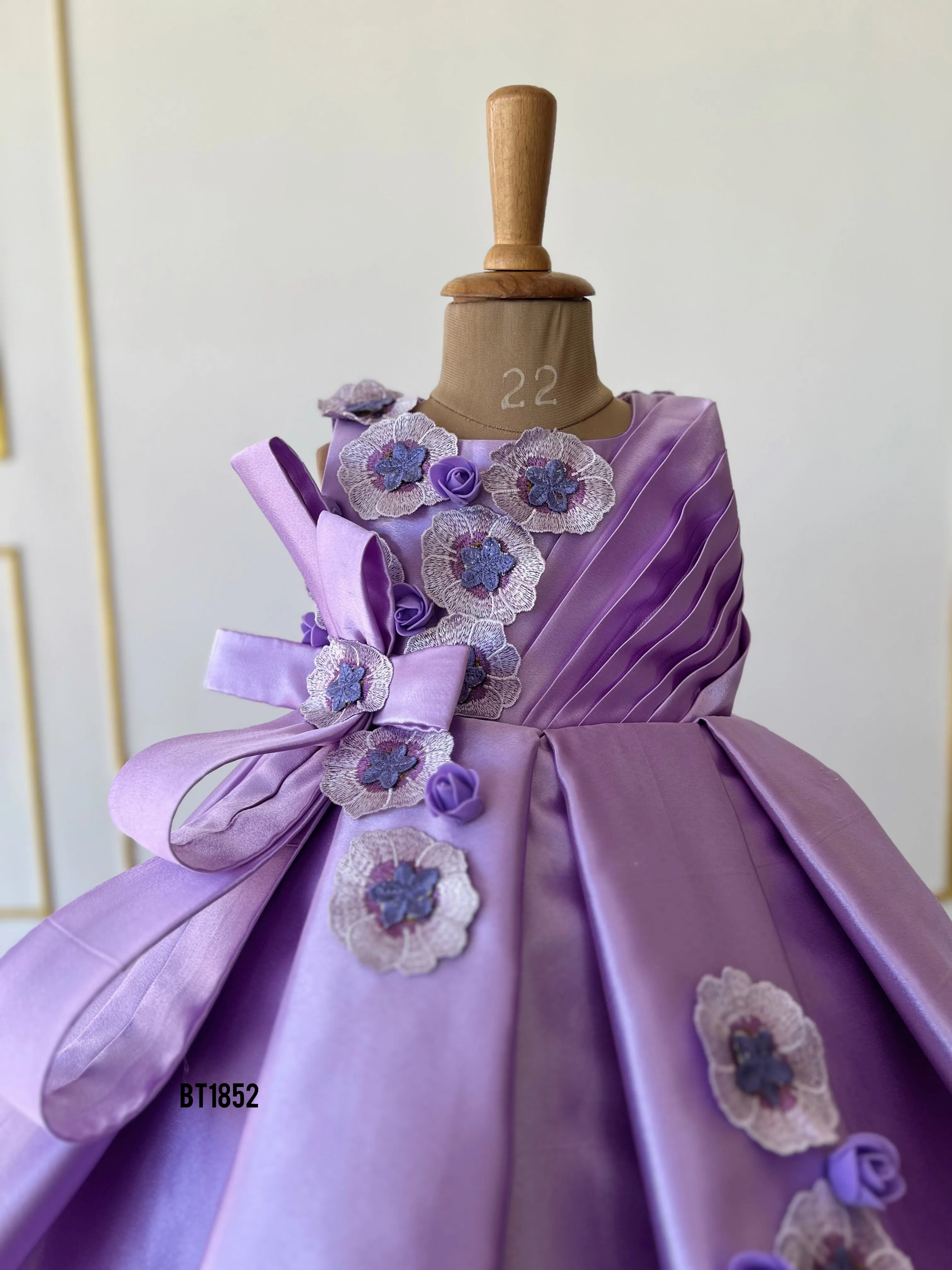 BT1852 Lavender Elegance Gown - Enchanting Whirls of Purple Splendor!