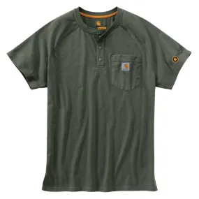 Carhartt Men's Moss Force Cotton Delmont Short Sleeve Henley