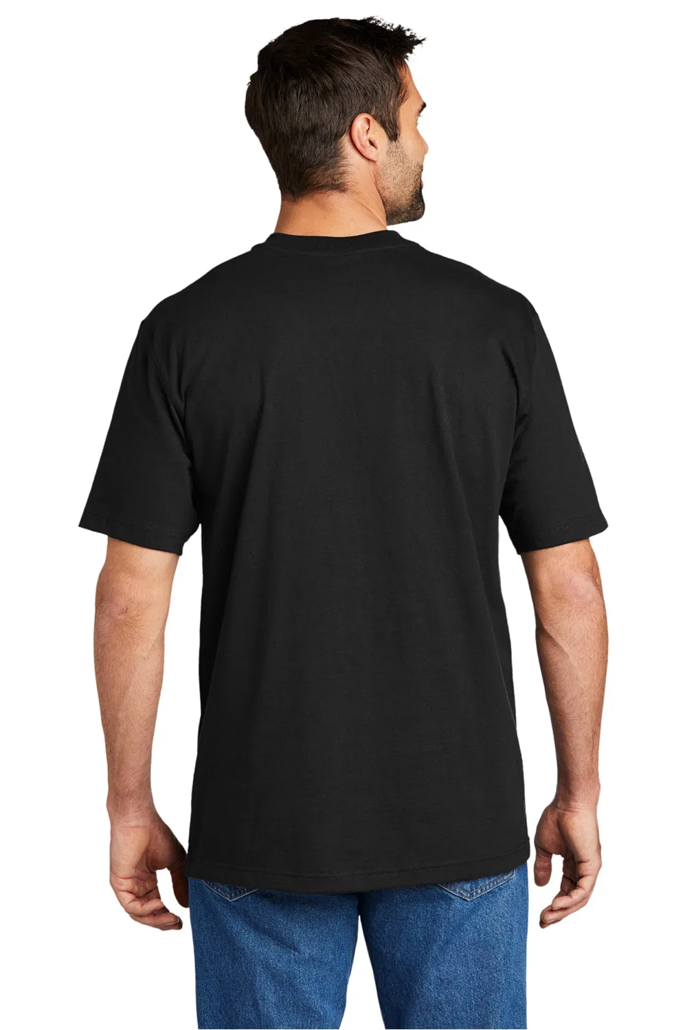Carhartt Mens Short Sleeve Henley T-Shirt w/ Pocket - Black