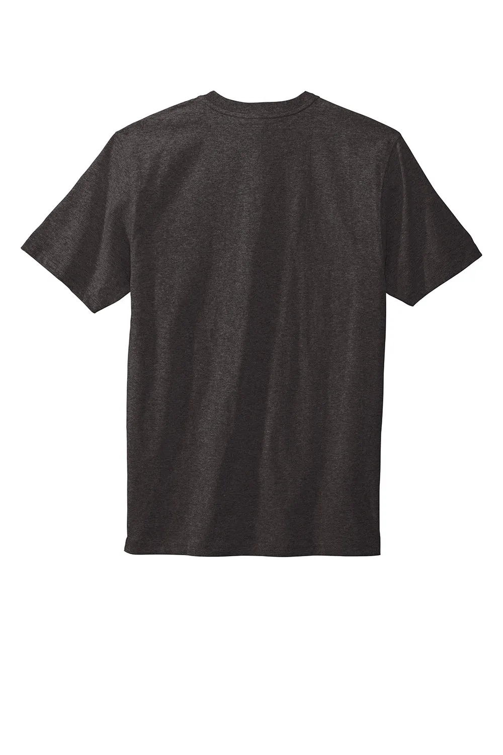 Carhartt Mens Short Sleeve Henley T-Shirt w/ Pocket - Heather Carbon Grey