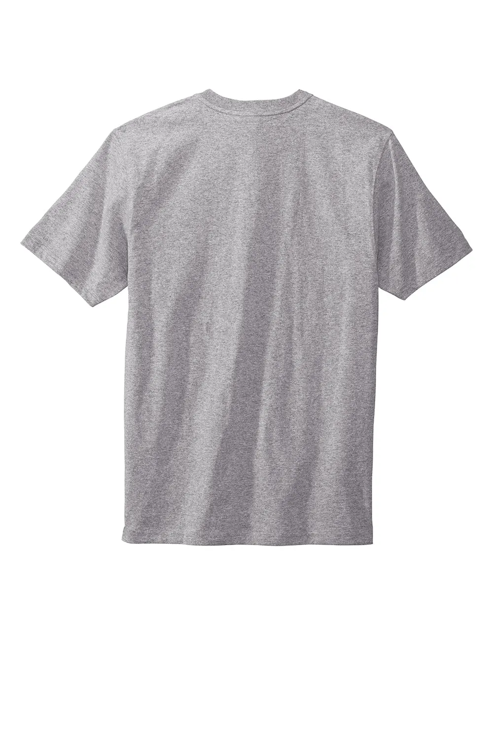 Carhartt Mens Short Sleeve Henley T-Shirt w/ Pocket - Heather Grey