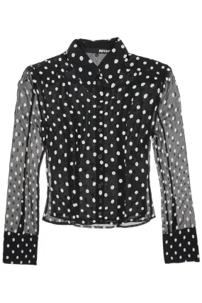 chiffon blouse with sequins 113256000 1000 BLACK COMB.