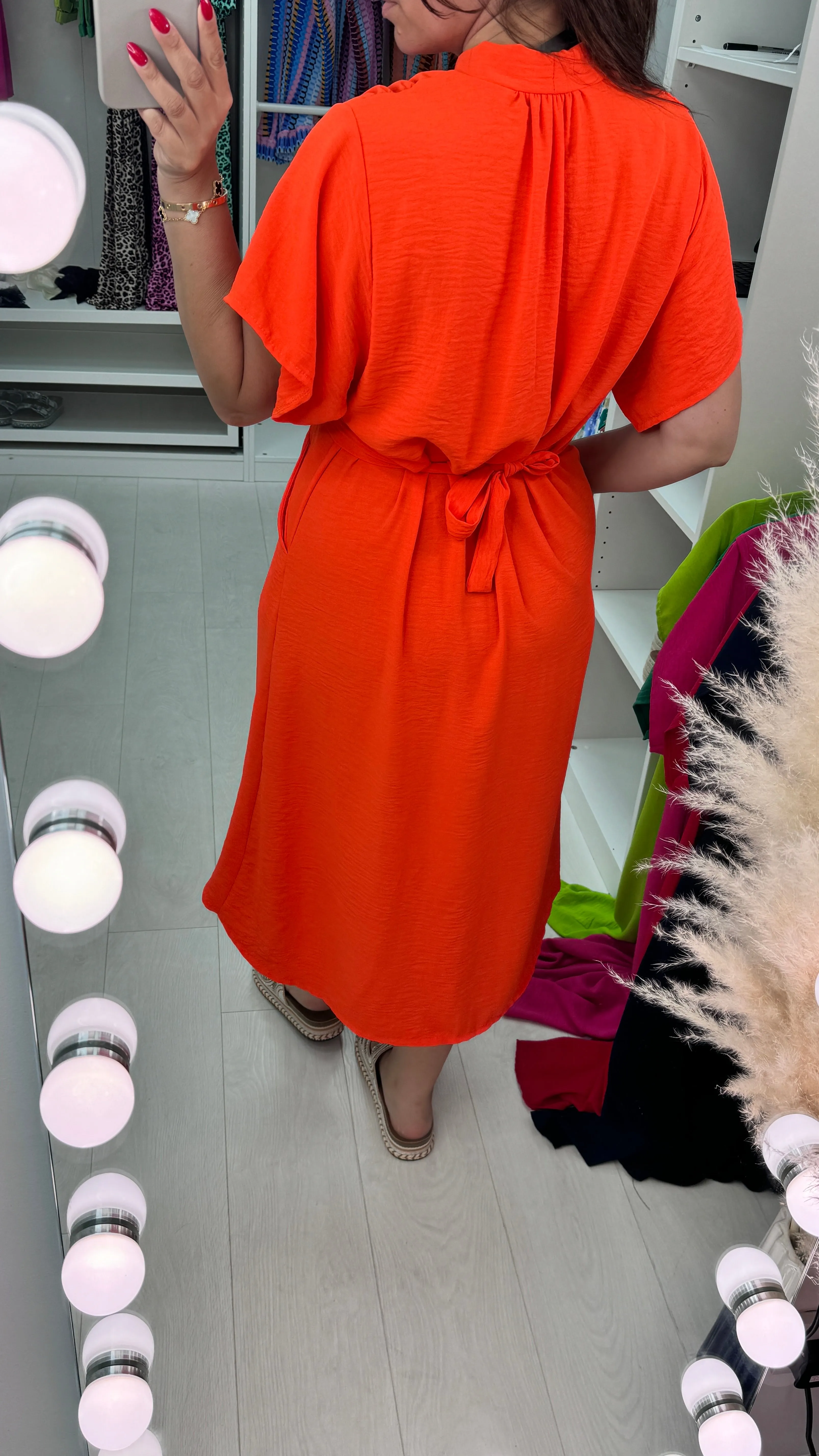 Clarissa Wrap Effect Pocket Shift Dress