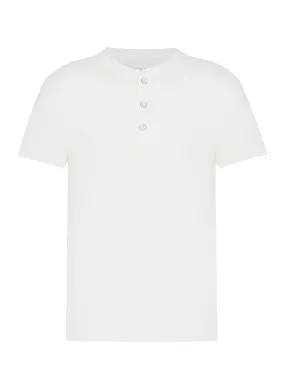Classic Short Sleeve Henley (Grey Heather)