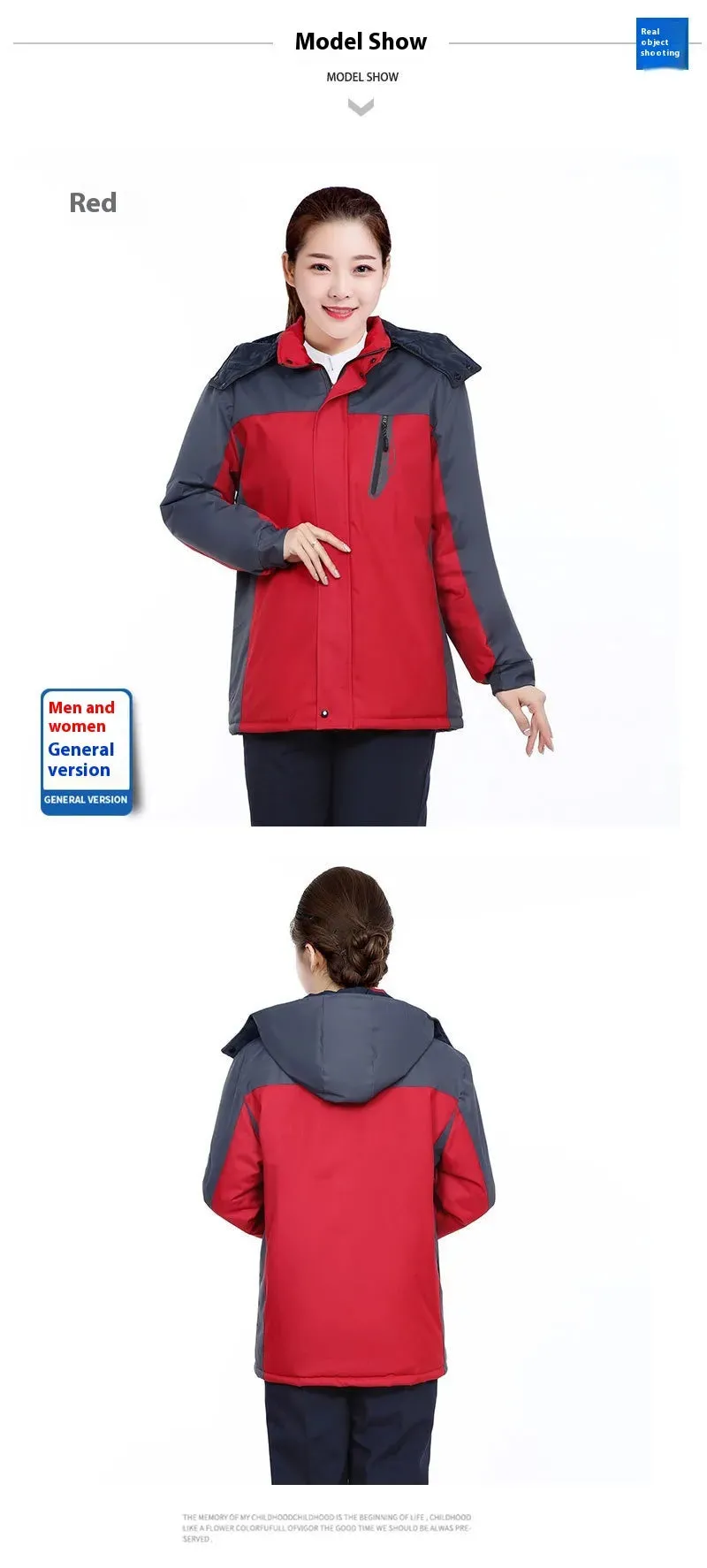 Cold-proof Waterproof Winter Hooded Work Cotton-padded Jacket