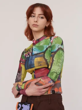 Collage Mesh Top