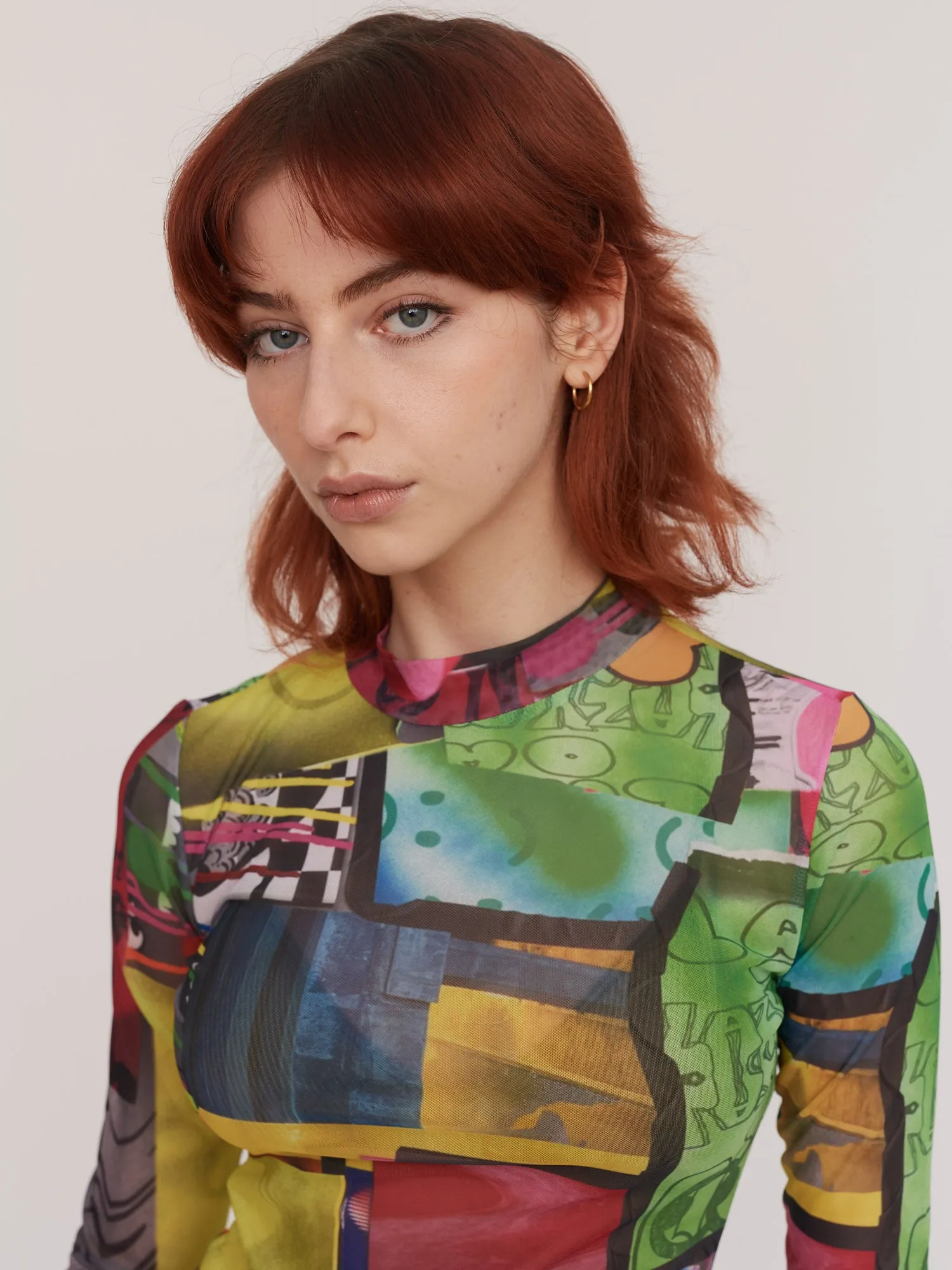 Collage Mesh Top