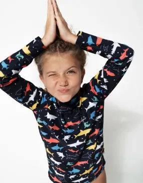 Colourful Sharks Rash Guard