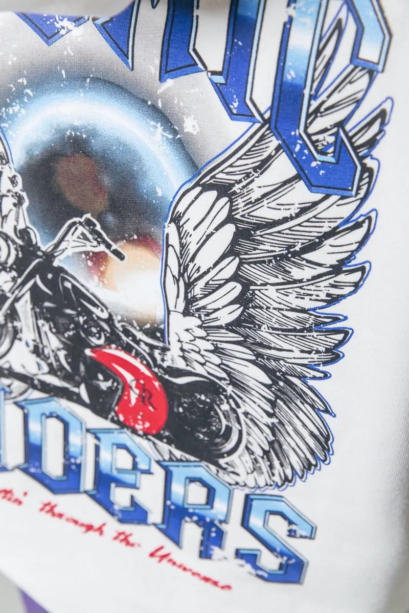 Cosmic Riders hoodie | off white