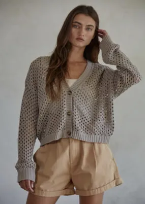 Cropped Sweater Cardigan