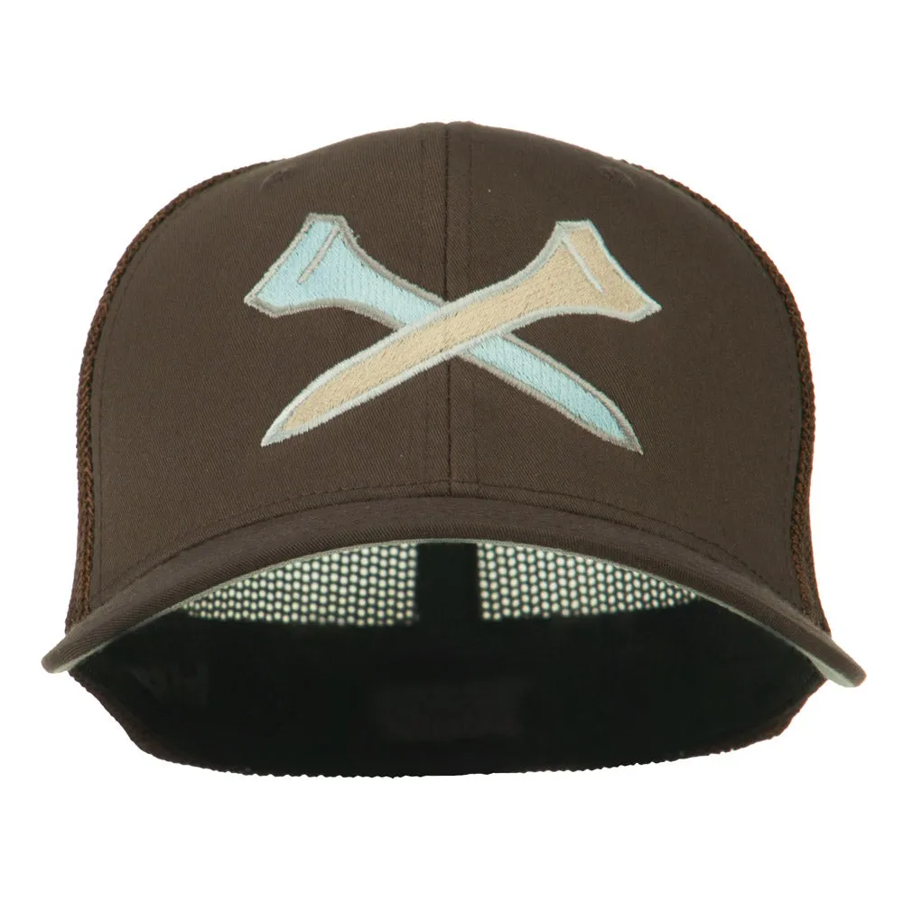 Crossed Golf Tees Embroidered Trucker Cap