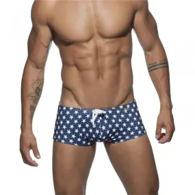 DomiGe Men's Swim Trunks: Anti-Embarrassment National Flag Swimwear