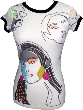 Faces Cap Sleeve Tee