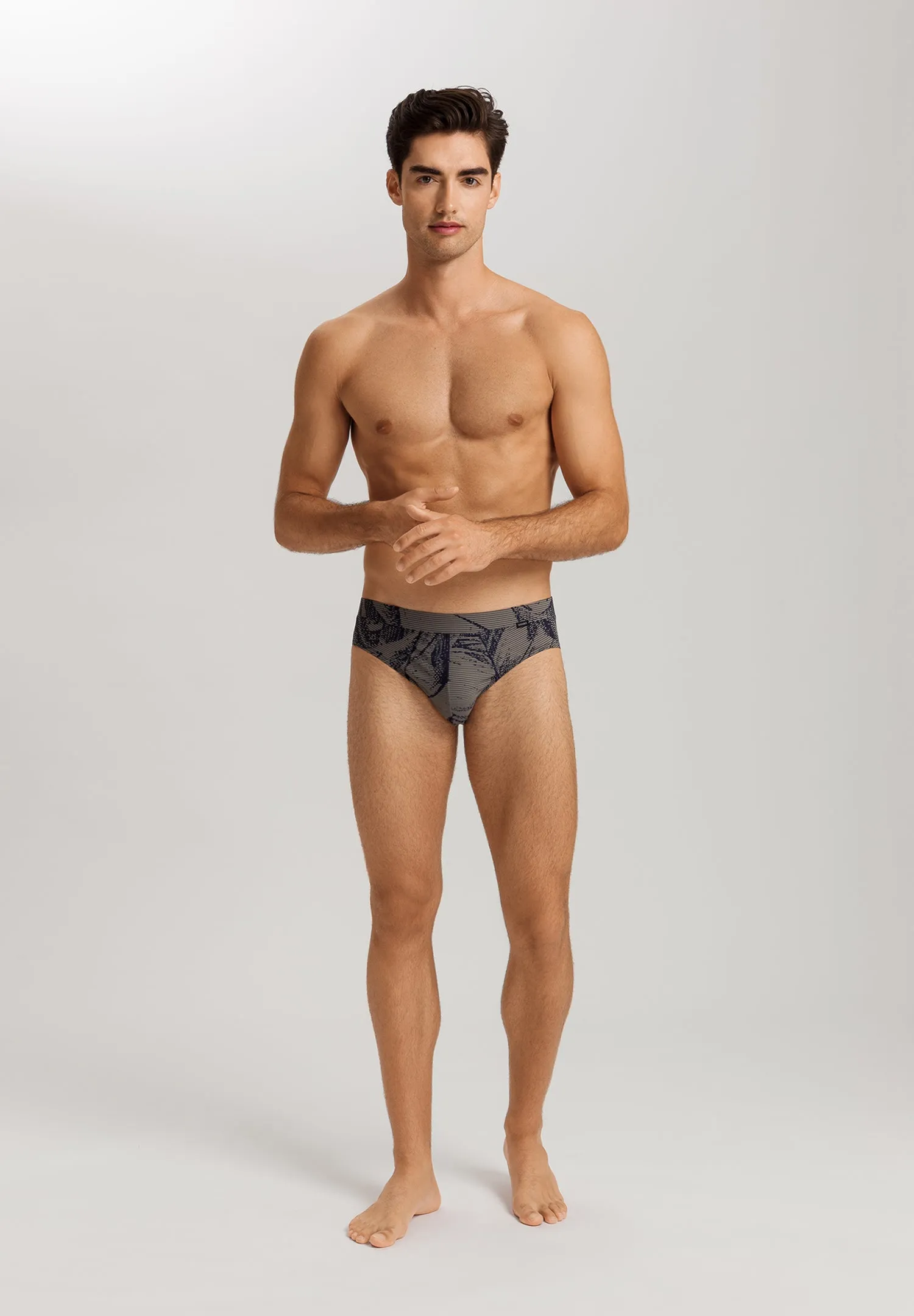 Fancy Micro Quick Dry Briefs | Striped Palm Print 73124-3015
