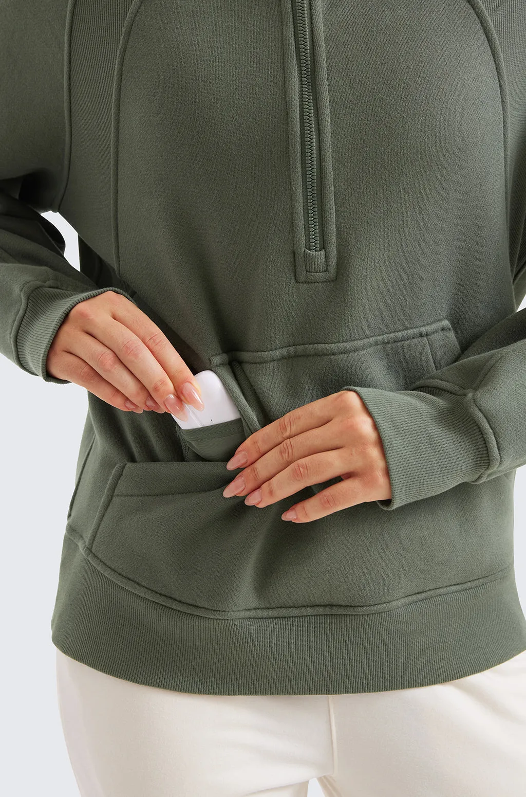 Fleece Lined Hip-Length Hoodies