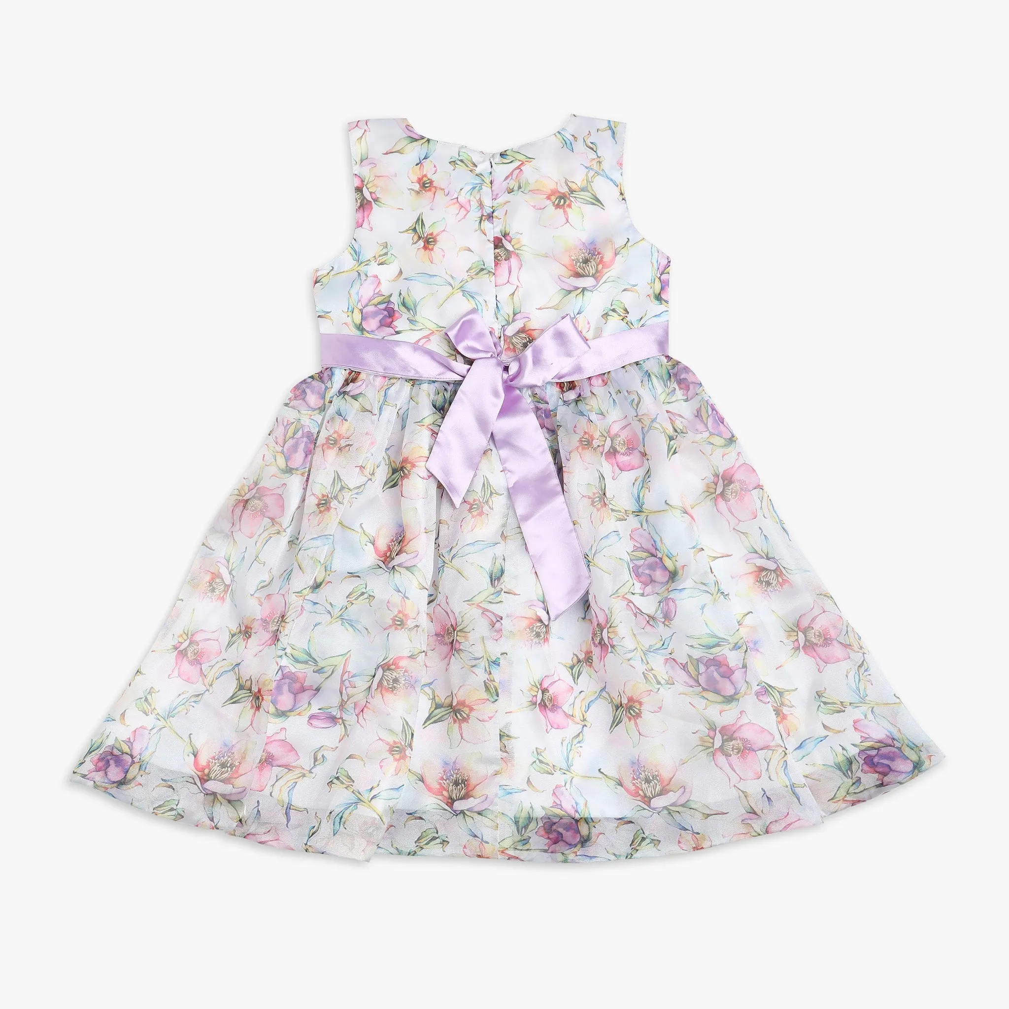 Girl's Regular Fit Floral Frock