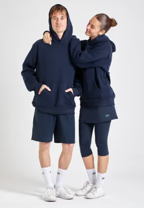 Hoodie unisex, navy blau