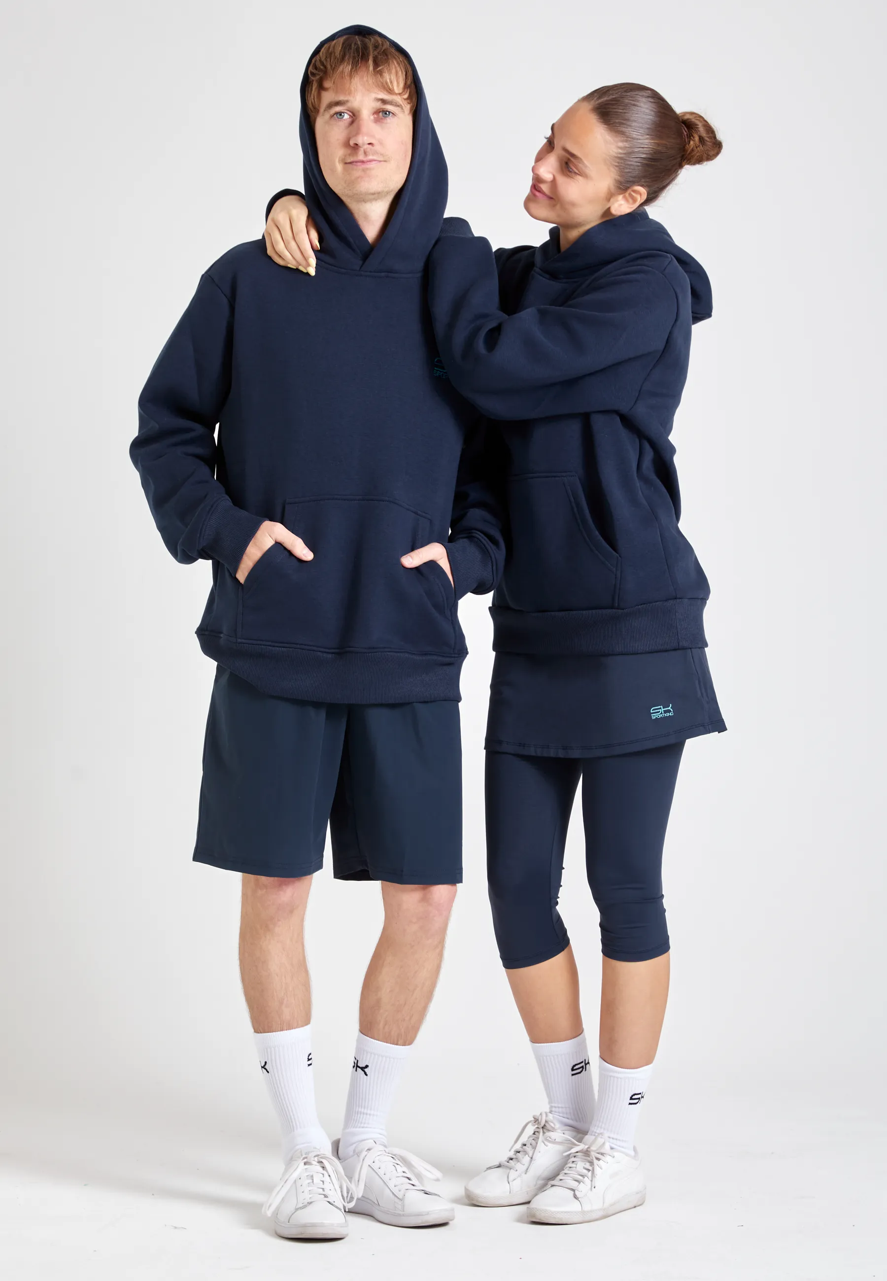 Hoodie unisex, navy blau