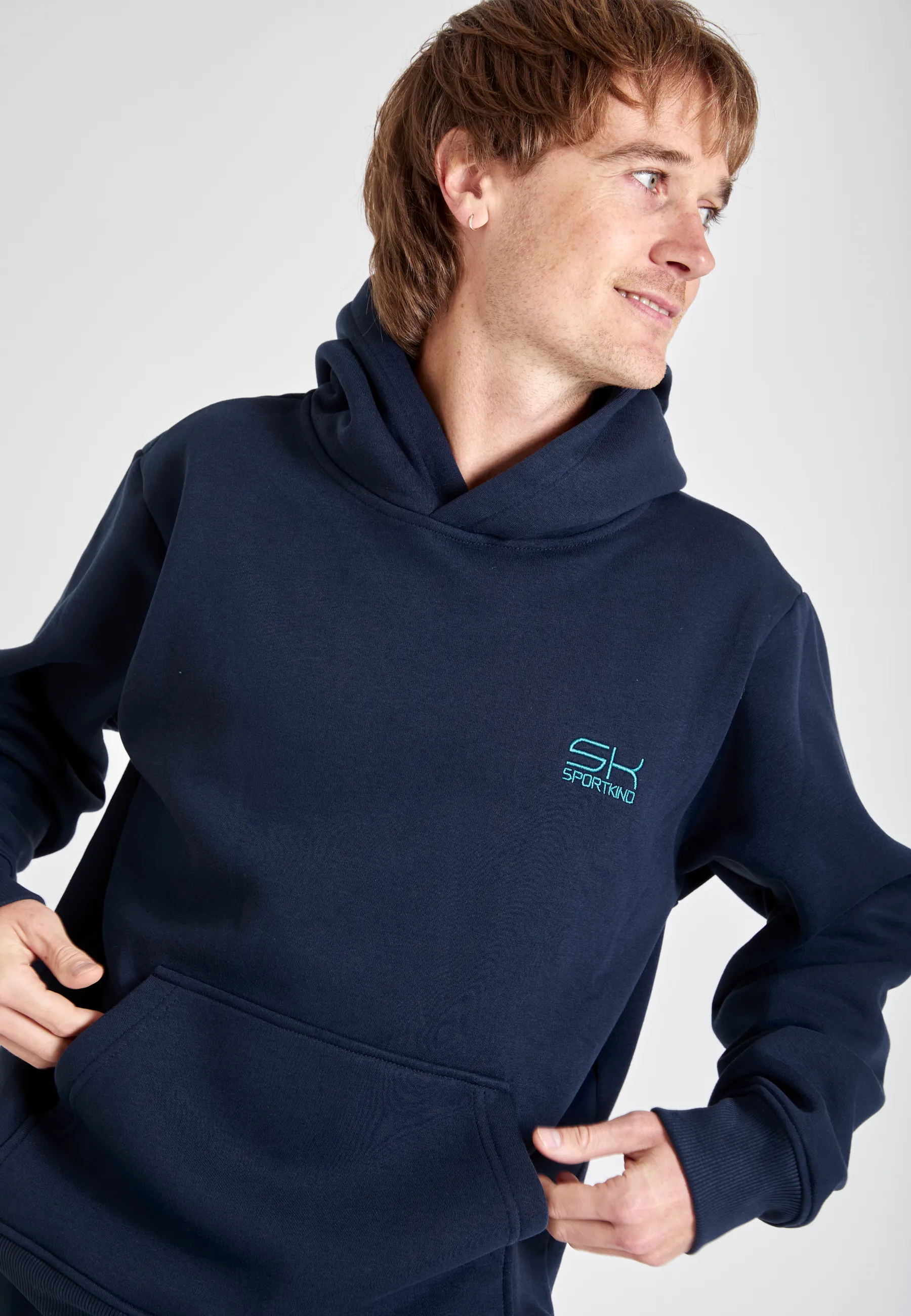 Hoodie unisex, navy blau