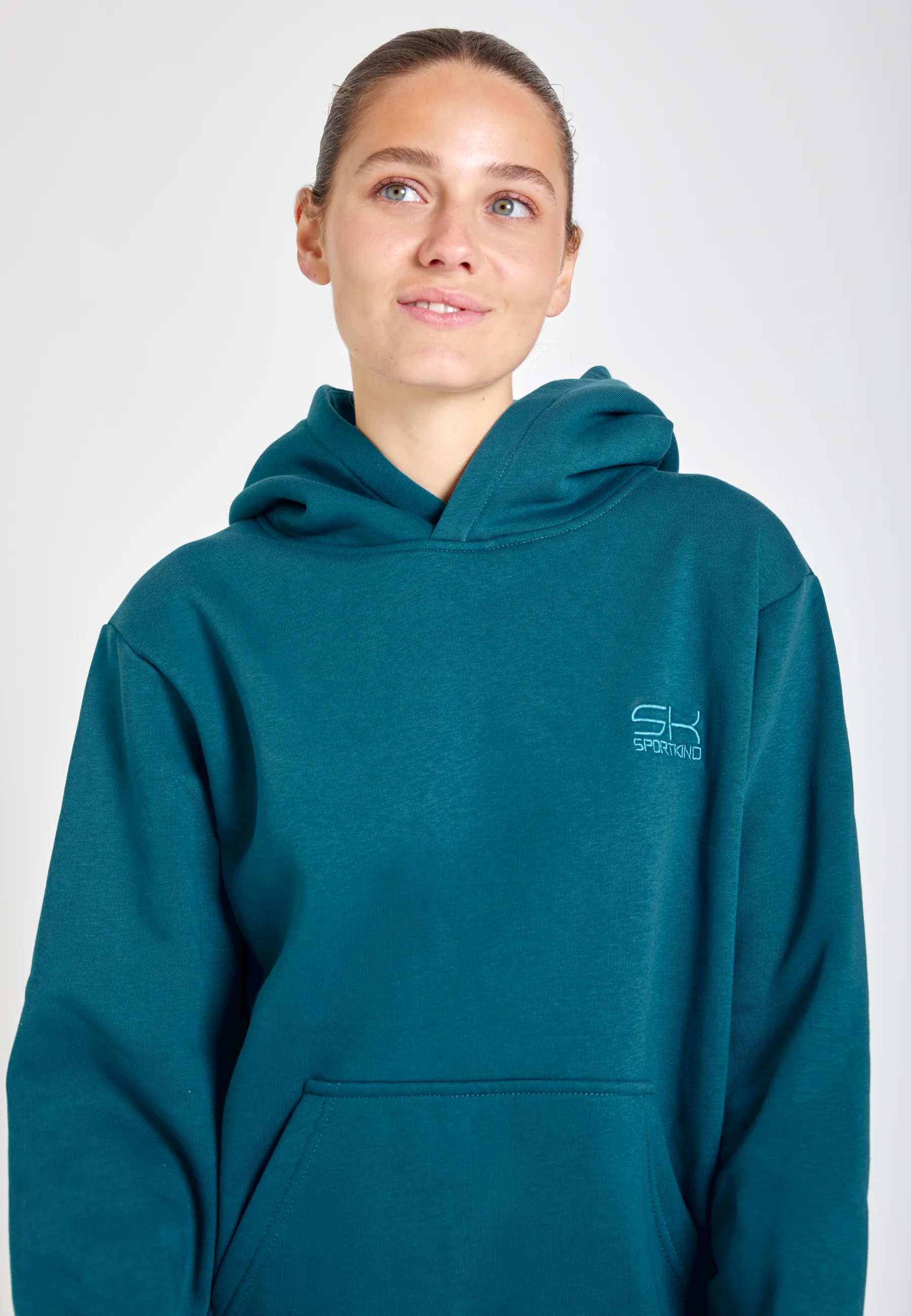 Hoodie unisex, petrol grün